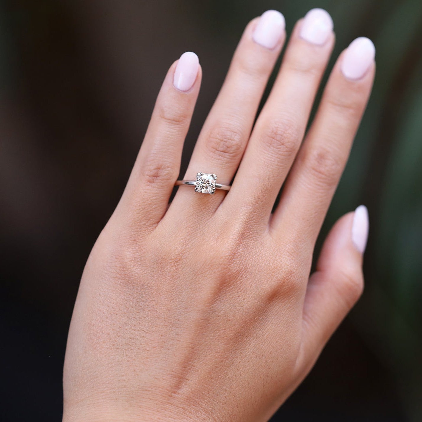 Vintage MCM Platinum 0.80 Carat Diamond Solitaire Engagement Ring