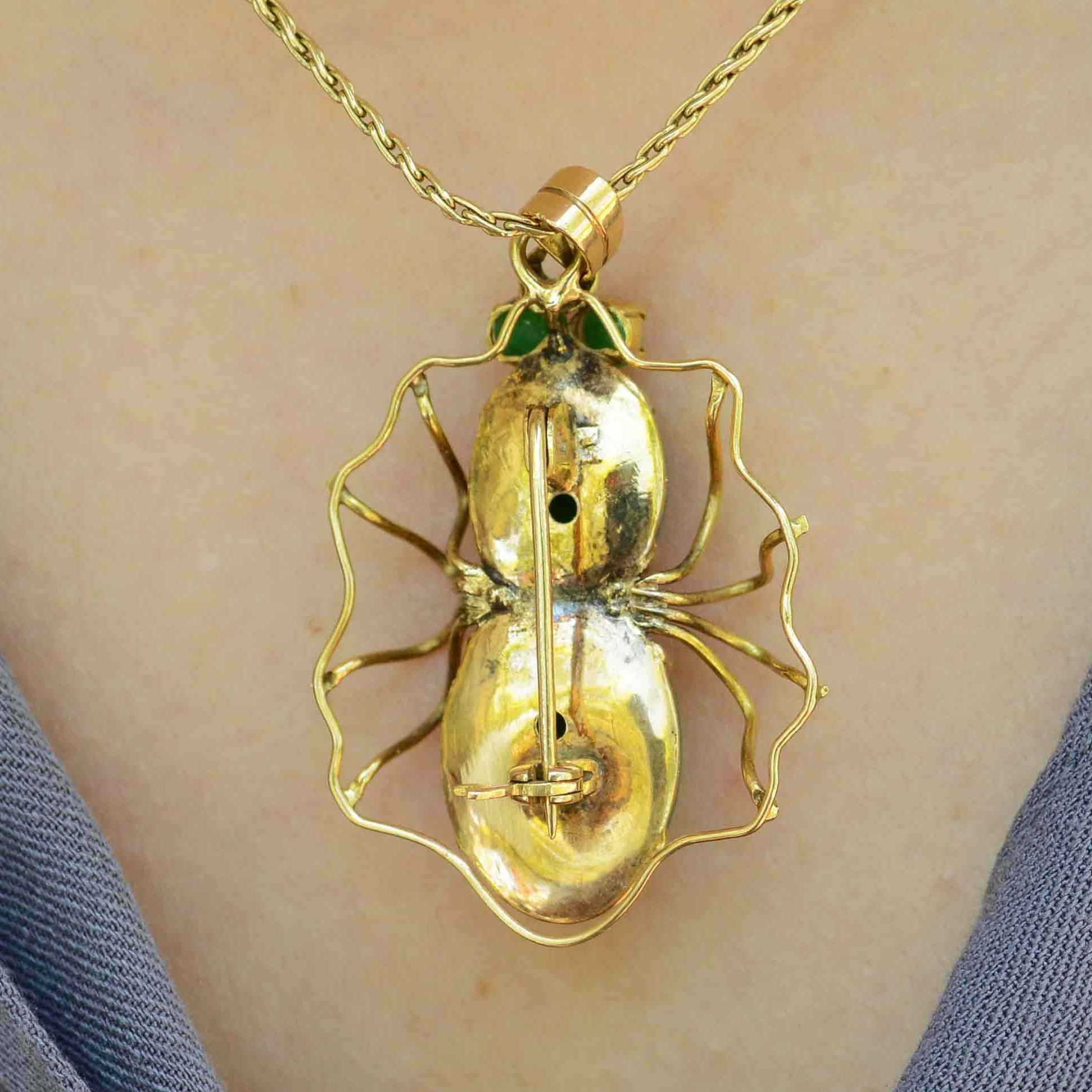 mid century gold spider