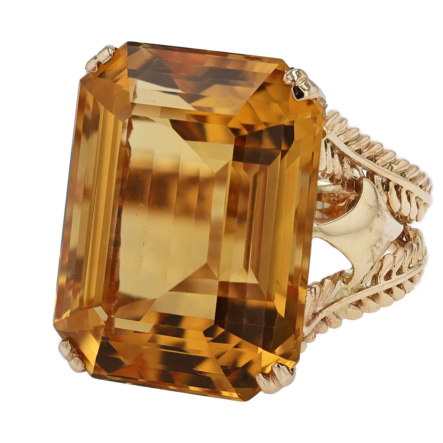 Vintage Citrine Cocktail Ring