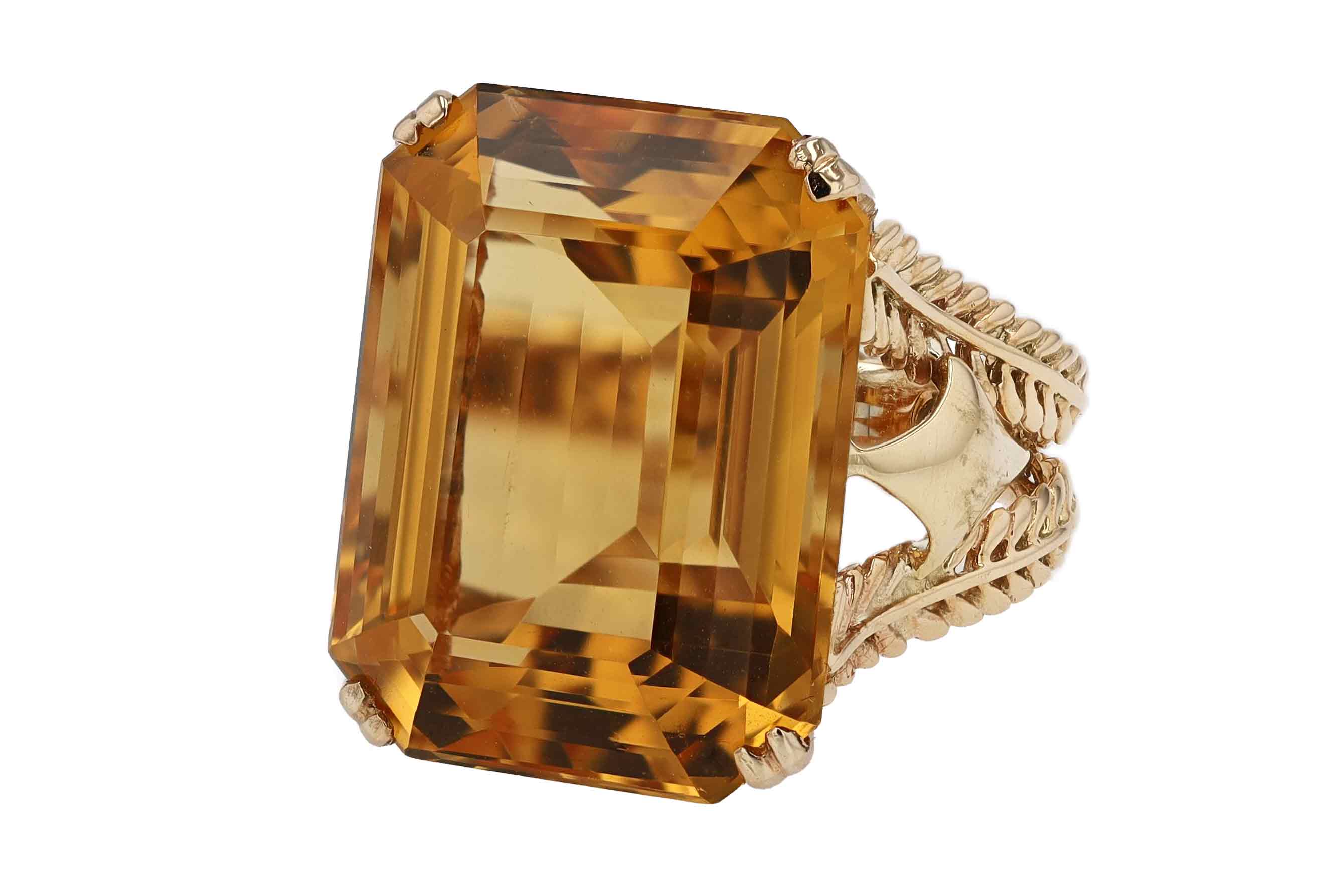 Vintage Citrine Cocktail Ring