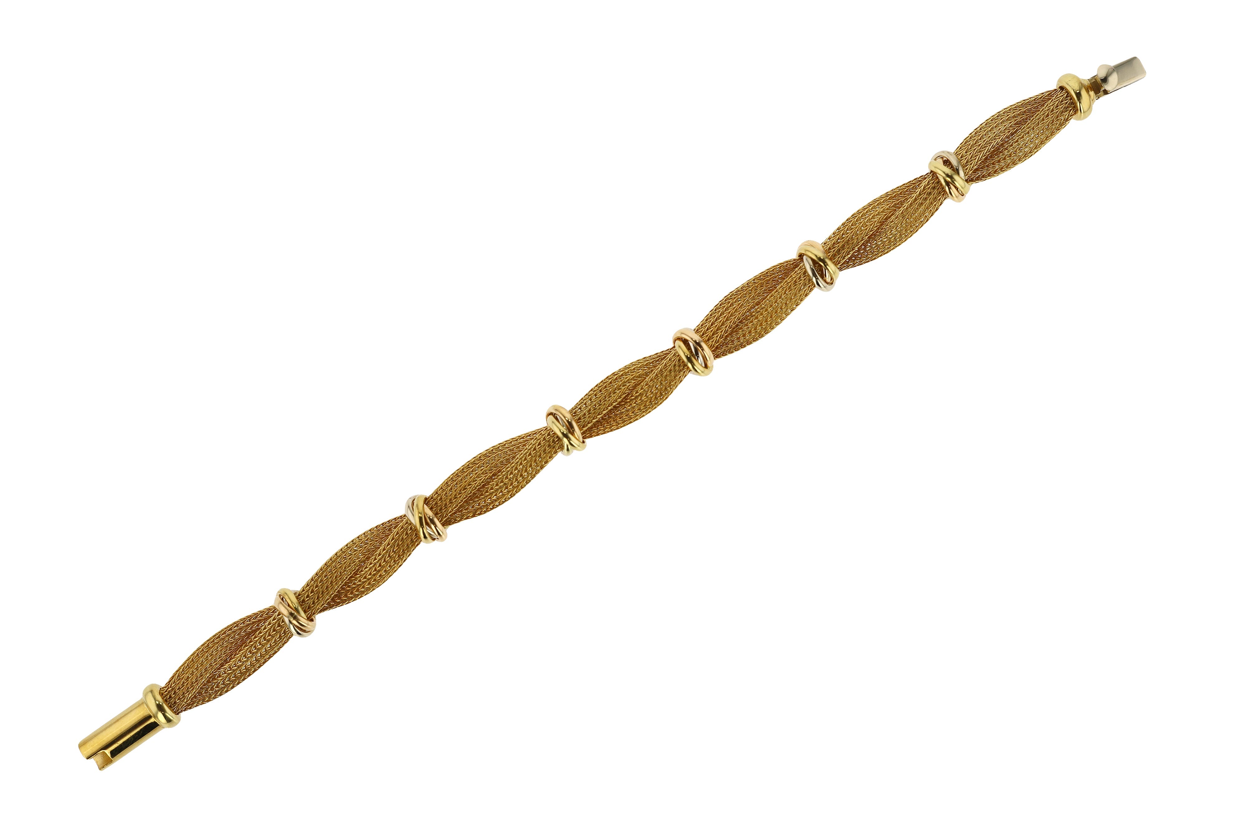 Vintage Signed Roberto Coin 18kt Gold Mesh Bracelet