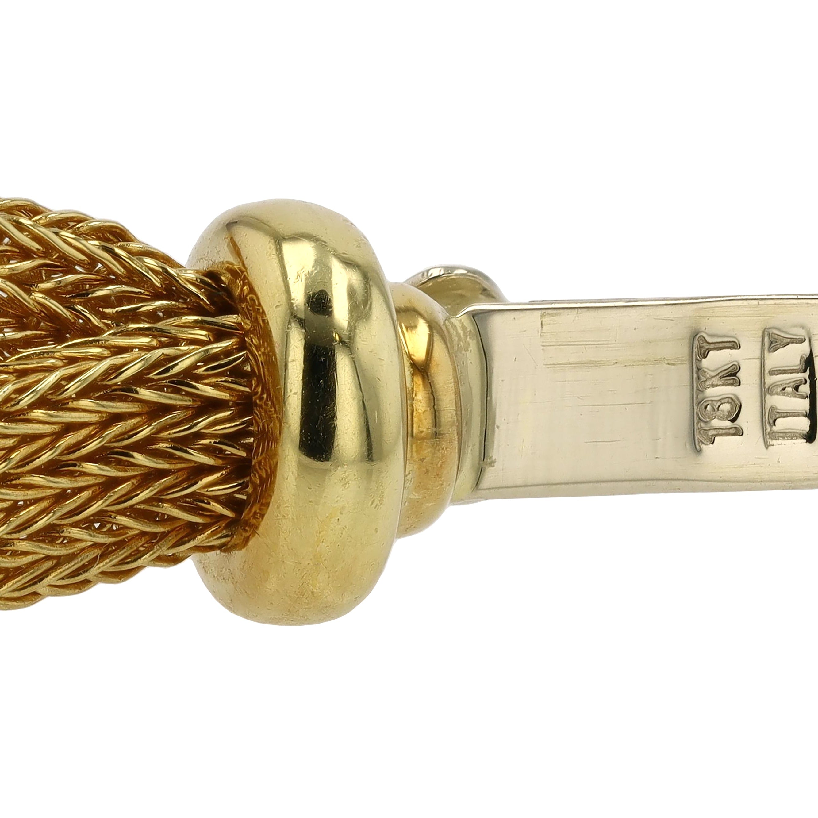 Vintage Signed Roberto Coin 18kt Gold Mesh Bracelet
