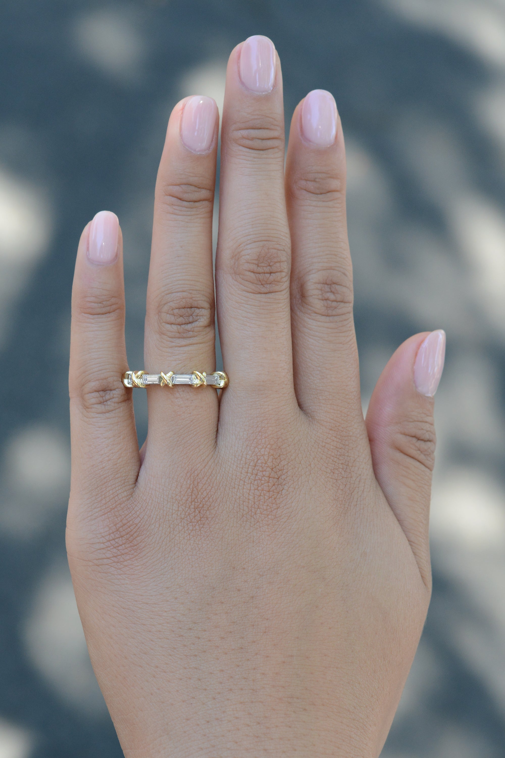 Vintage Tiffany & Co Schlumberger Size 7.5 Diamond Eternity Band