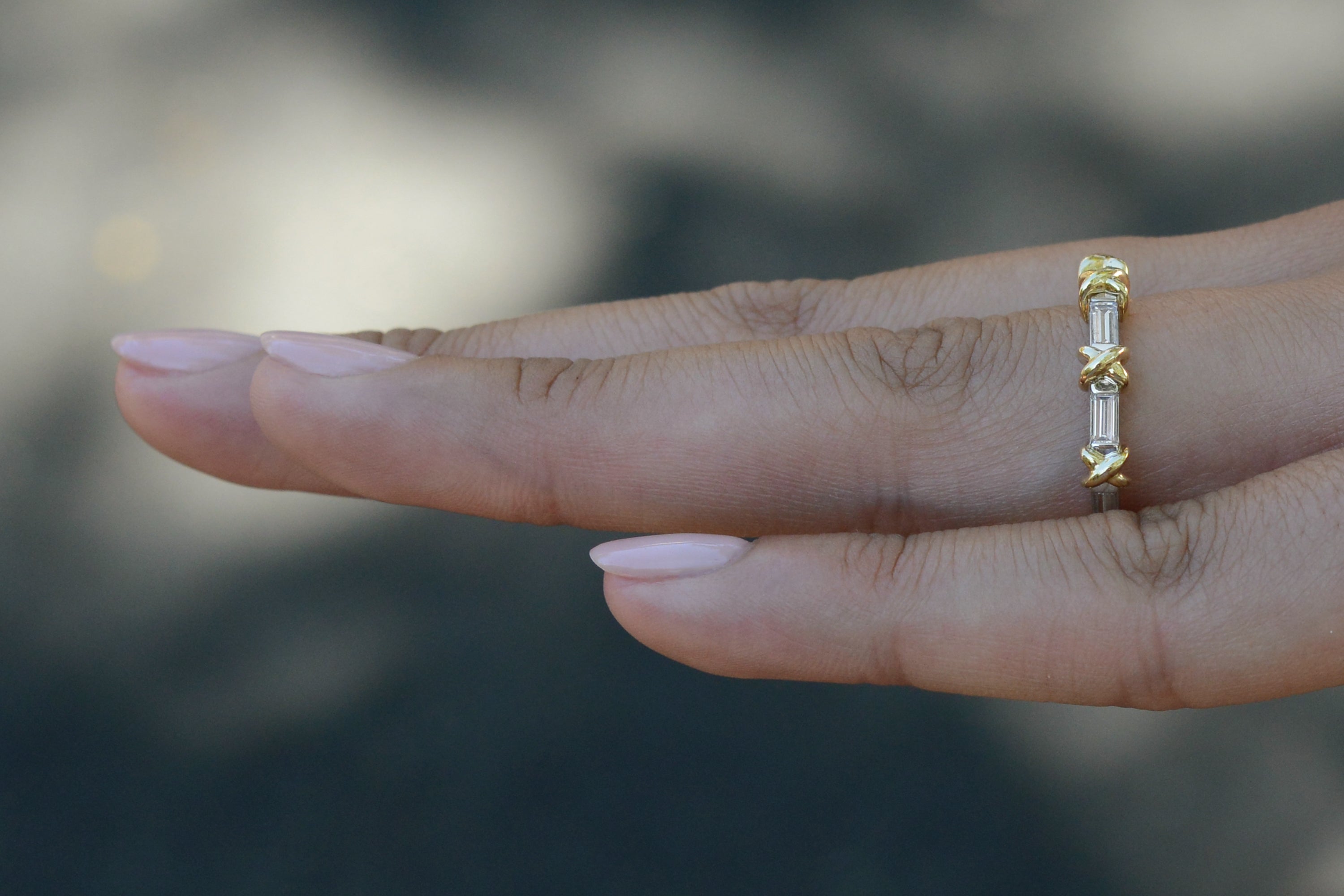 Vintage Tiffany & Co Schlumberger Size 7.5 Diamond Eternity Band