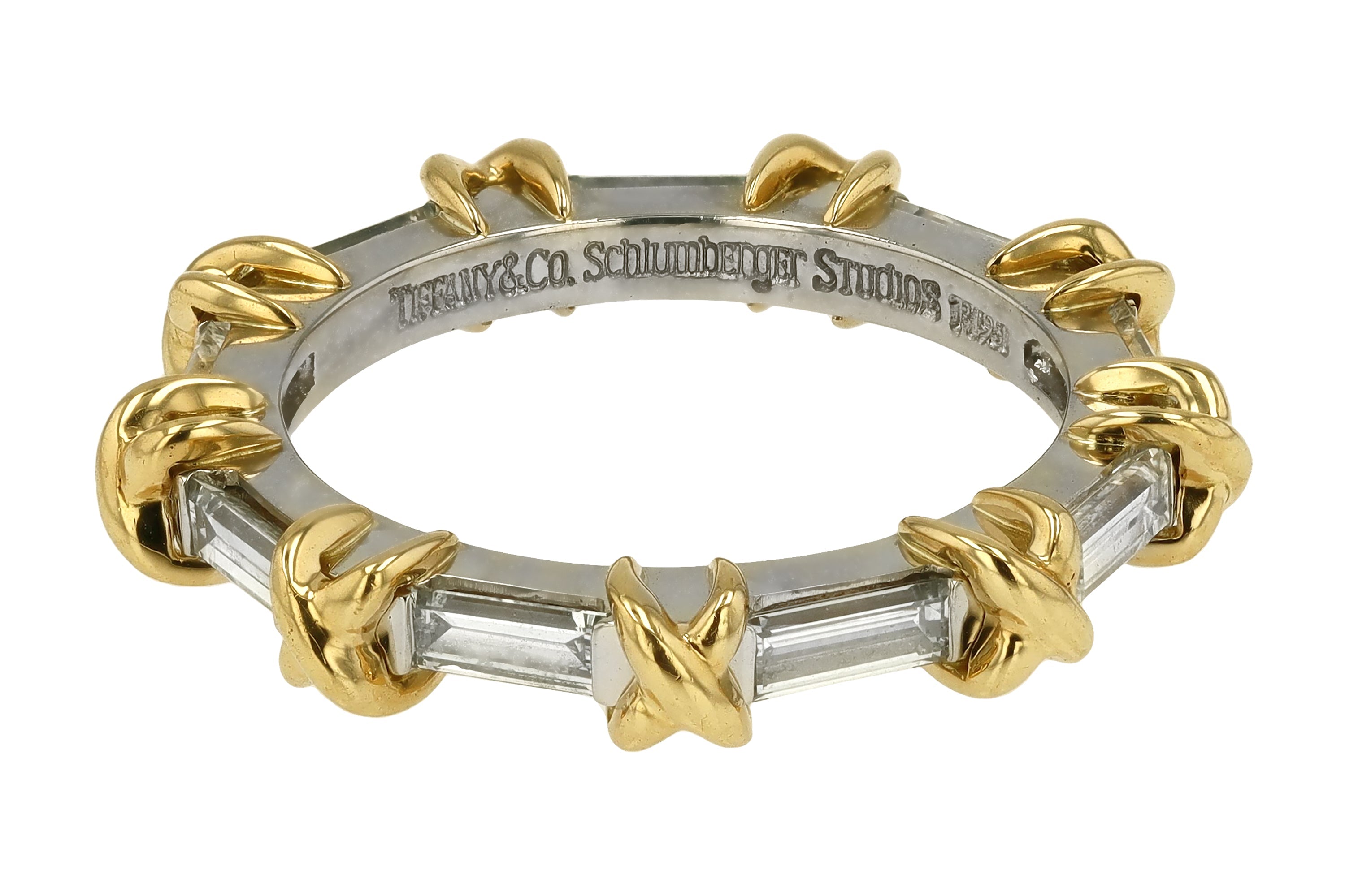 Vintage Tiffany & Co Schlumberger Size 7.5 Diamond Eternity Band