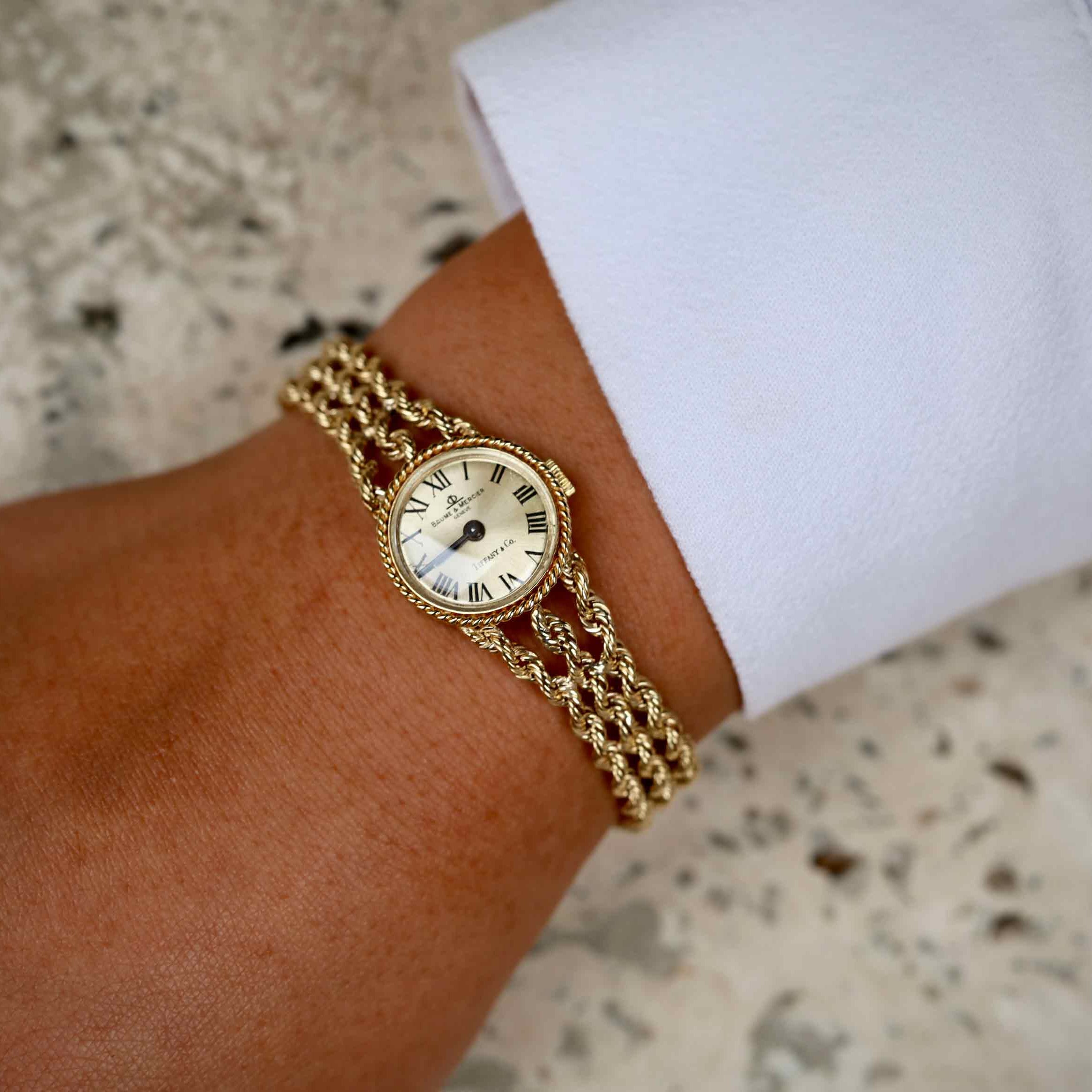 Vintage Tiffany & Co. 3 Strand Rope Cocktail Watch