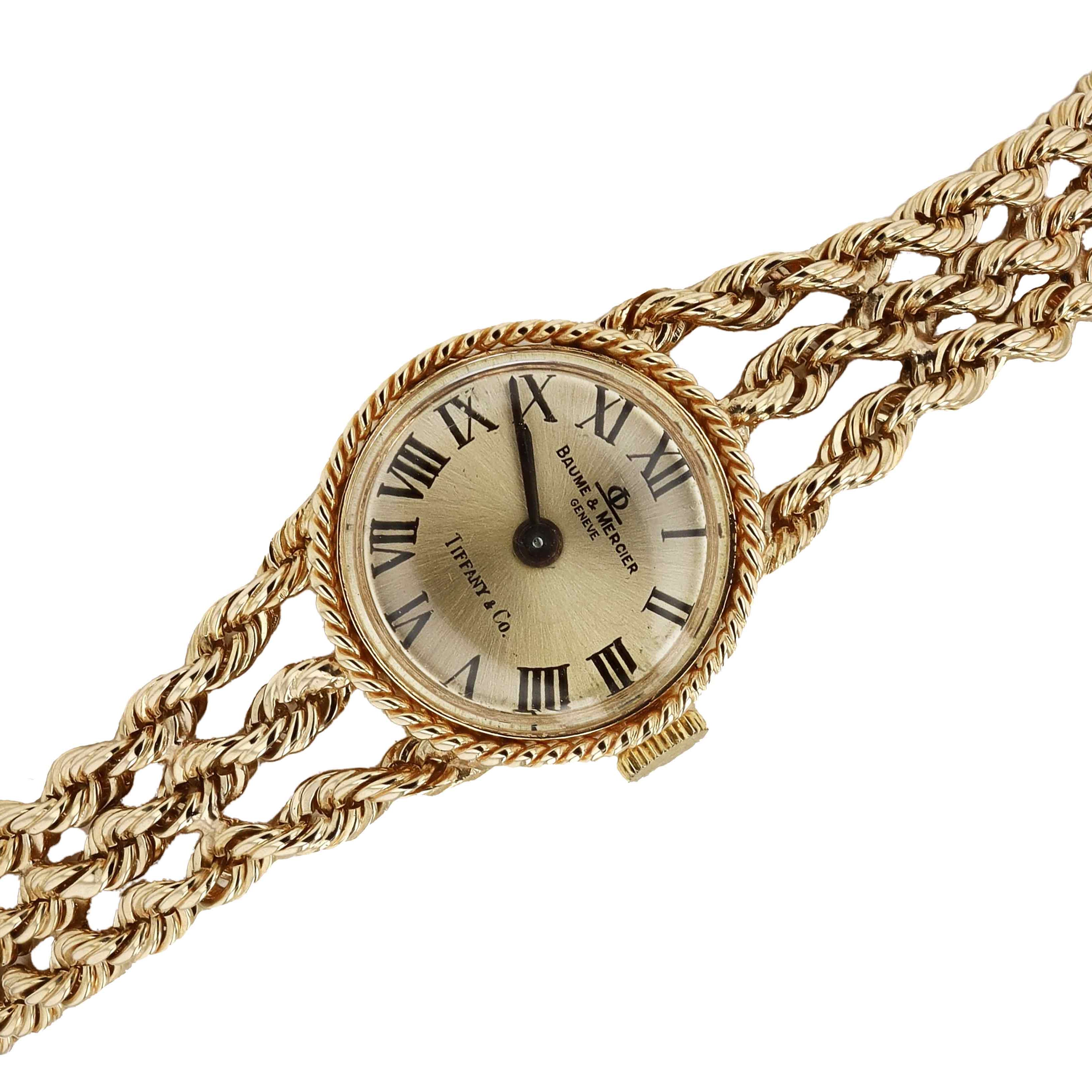 Vintage Tiffany & Co. 3 Strand Rope Cocktail Watch