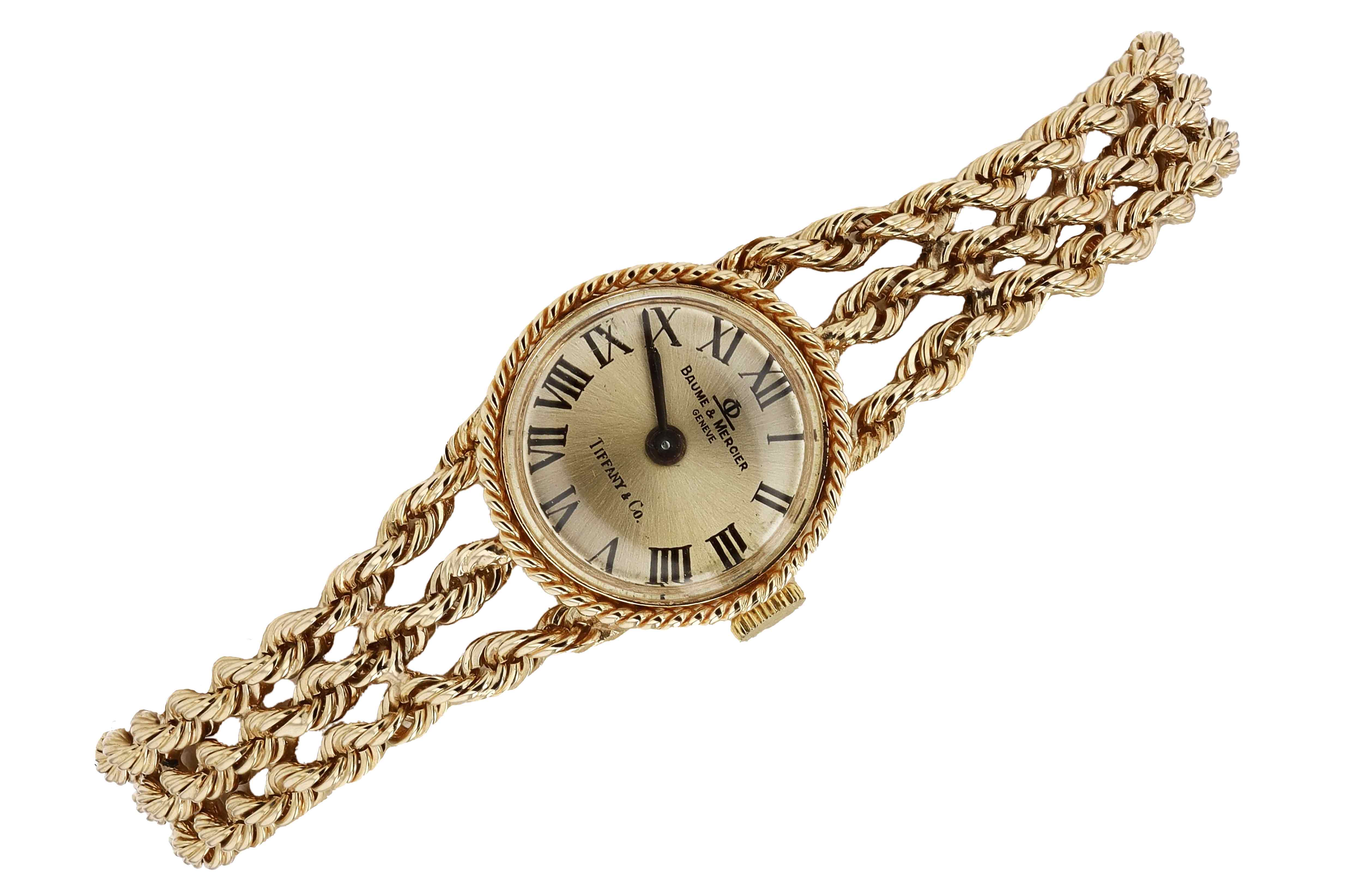 Vintage Tiffany & Co. 3 Strand Rope Cocktail Watch