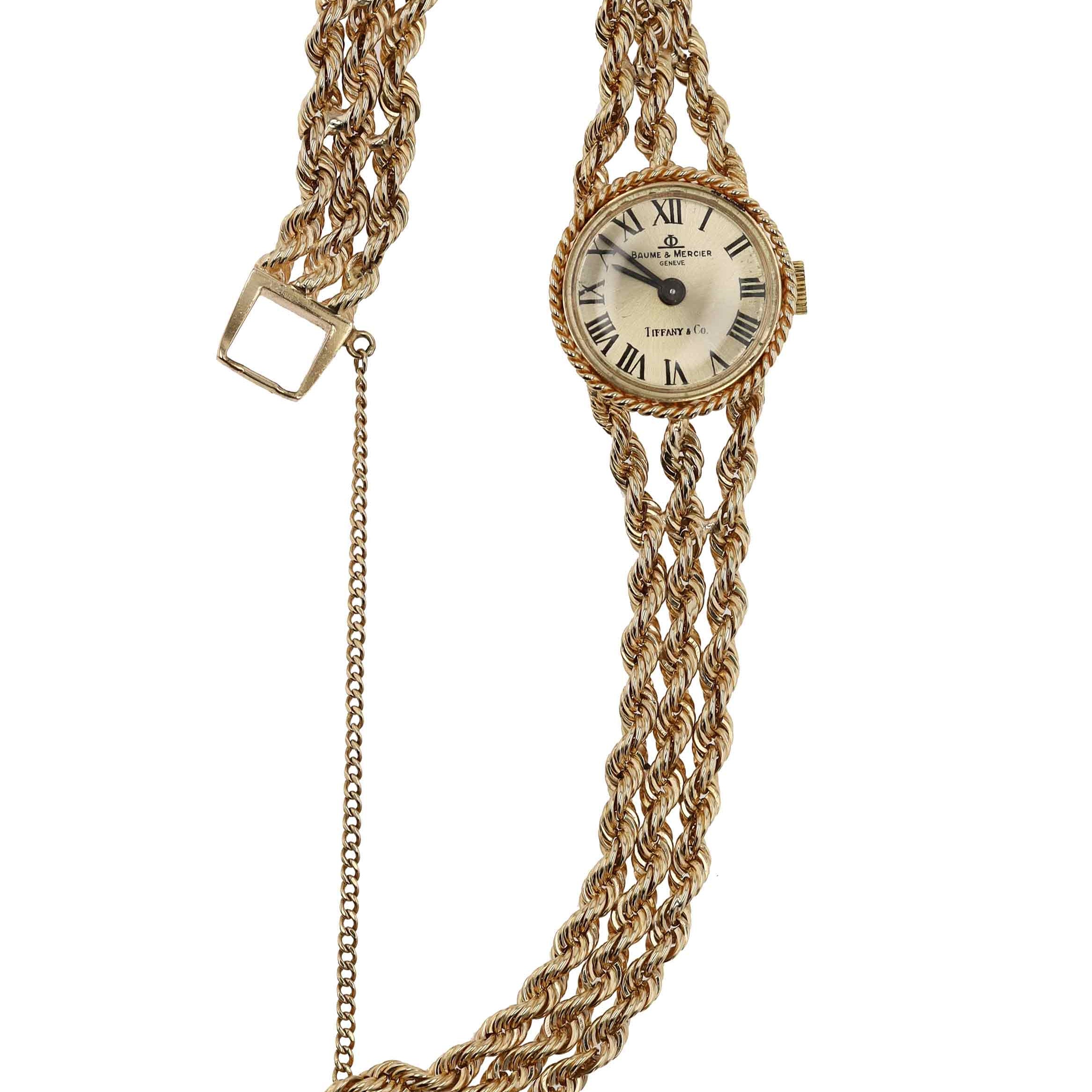 Vintage Tiffany & Co. 3 Strand Rope Cocktail Watch