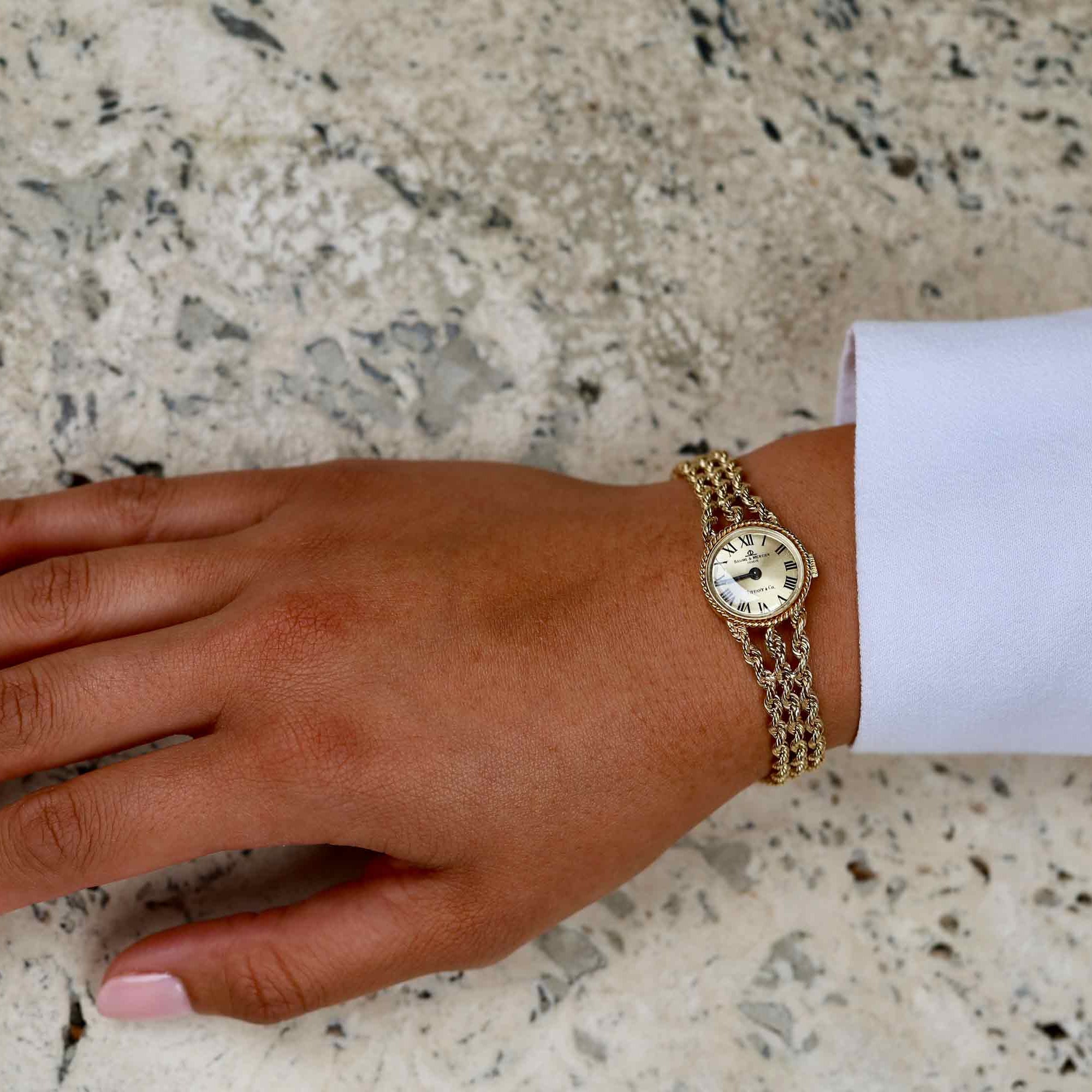 Vintage Tiffany & Co. 3 Strand Rope Cocktail Watch