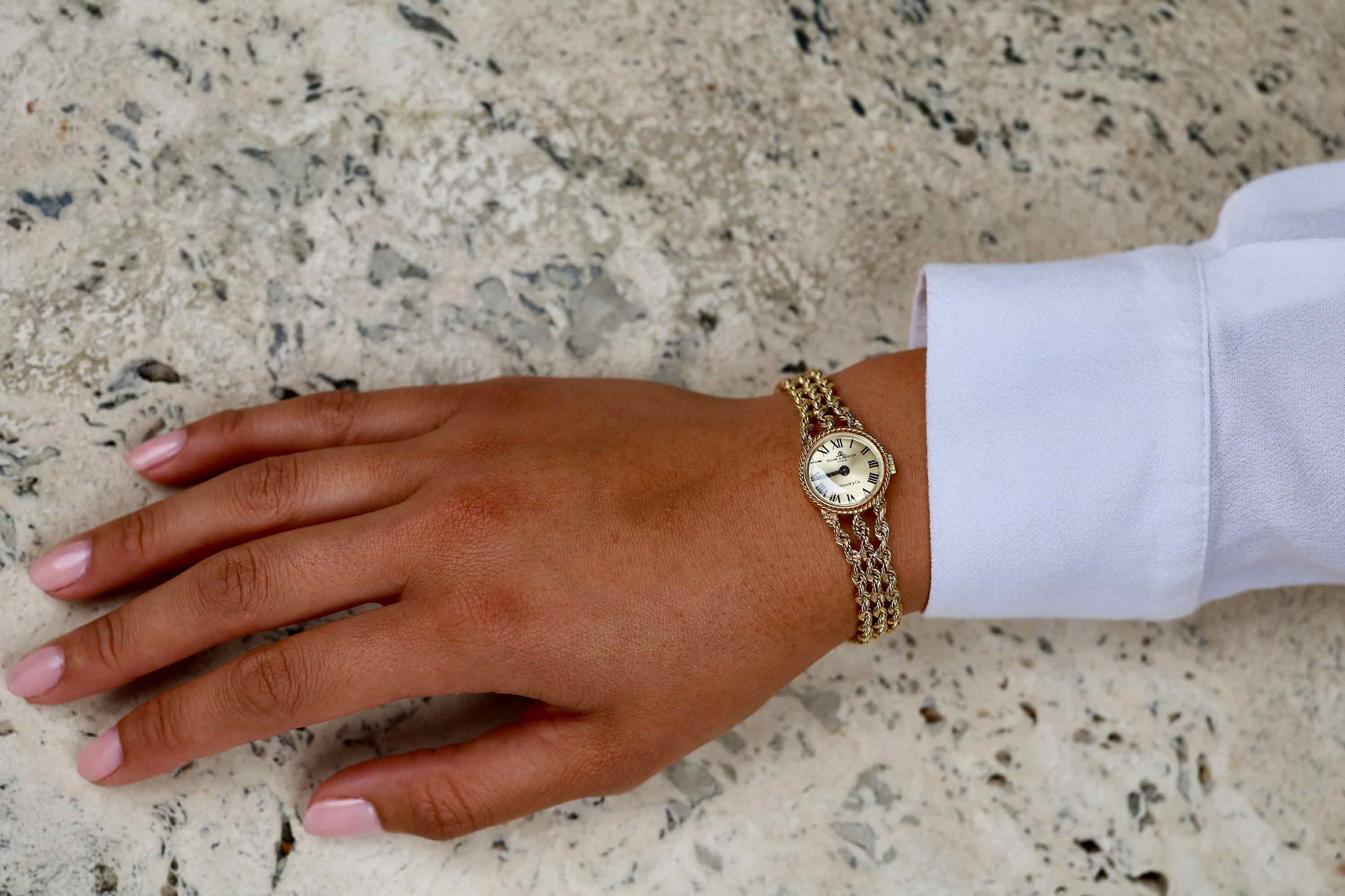 Vintage Tiffany & Co. 3 Strand Rope Cocktail Watch