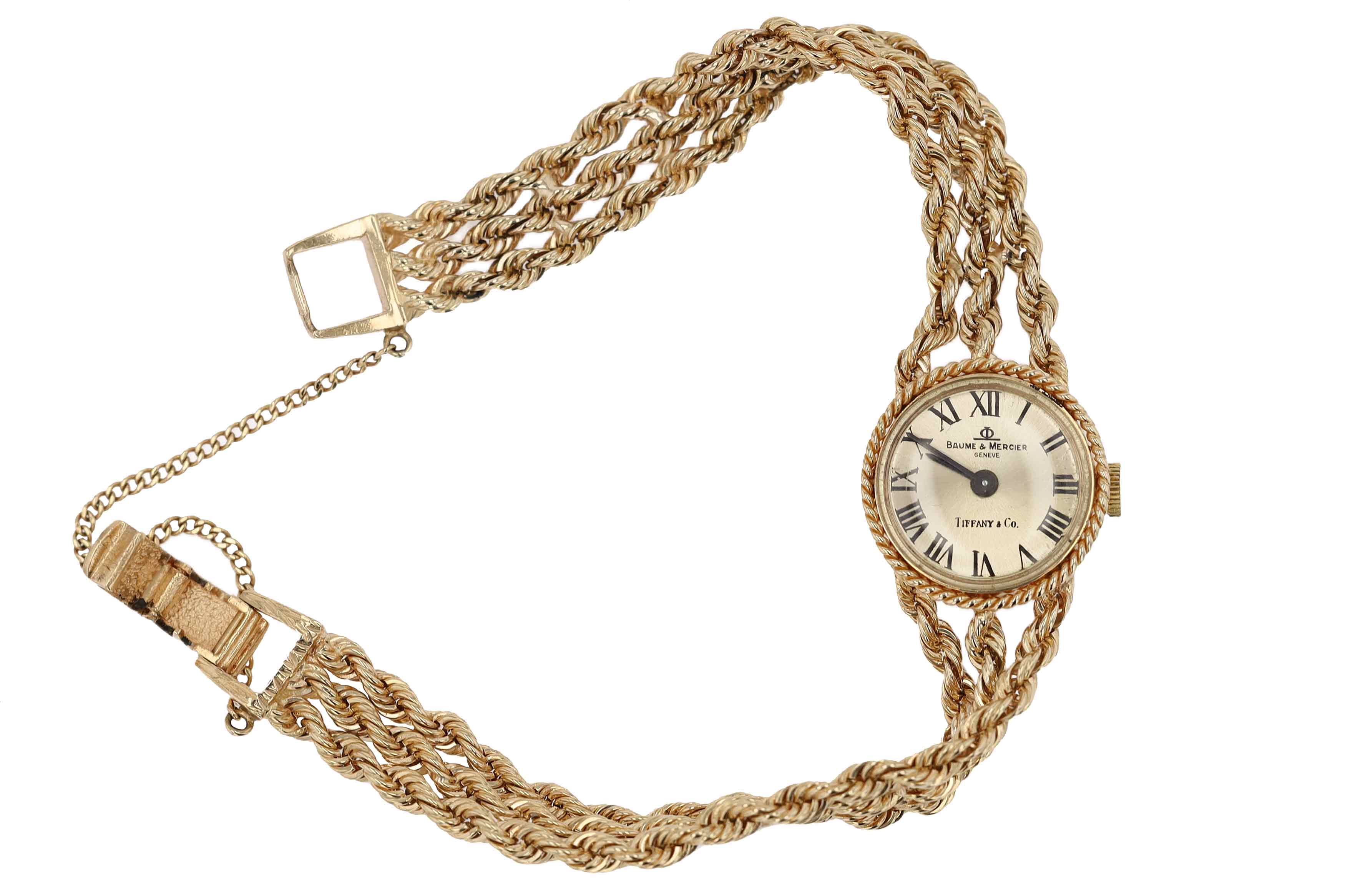 Vintage Tiffany & Co. 3 Strand Rope Cocktail Watch