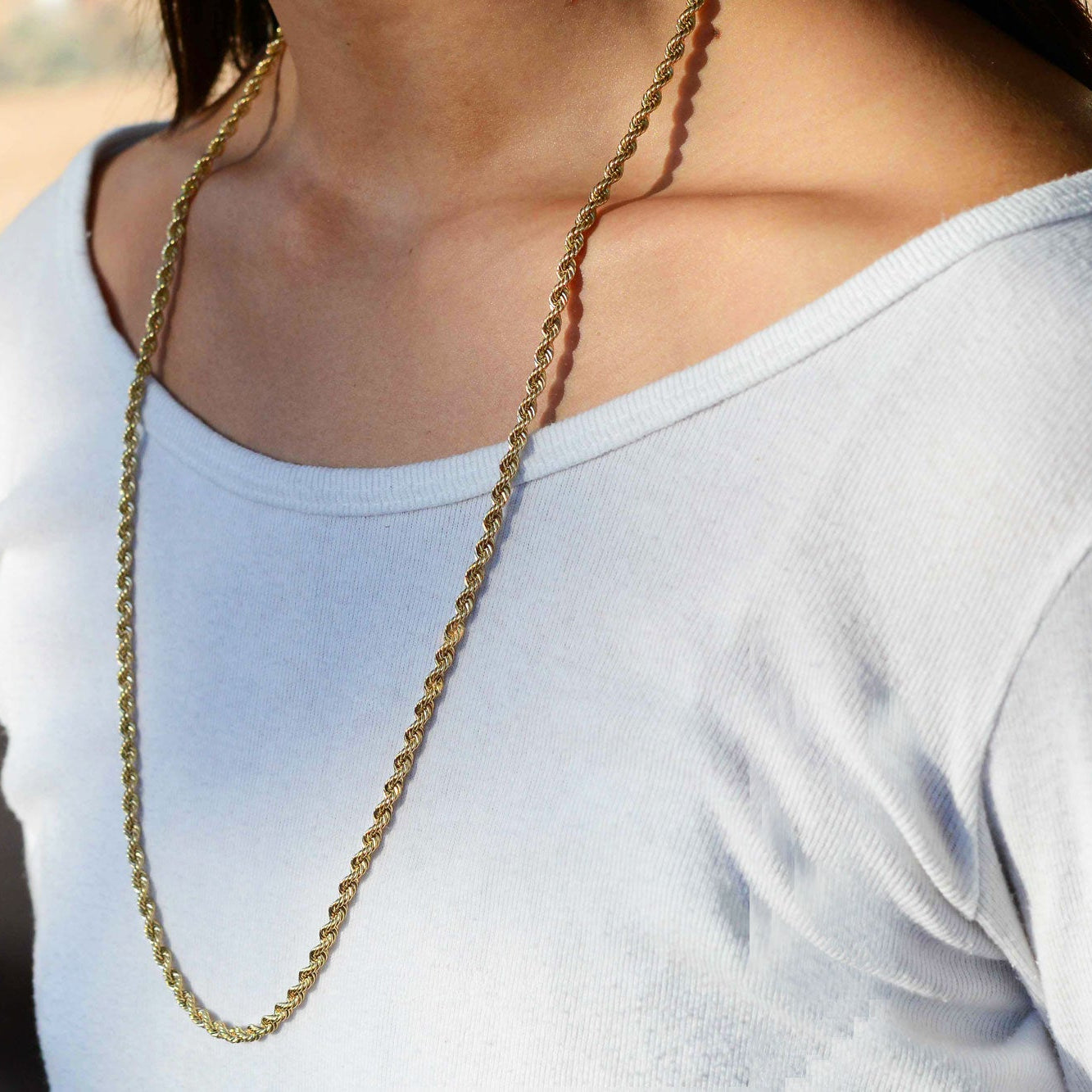 Vintage Tiffany & Co. Long Gold French Rope Chain