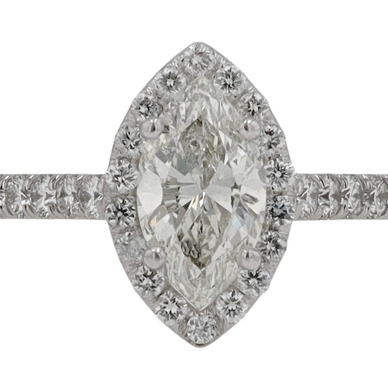 White Gold Marquise Diamond Engagement Ring