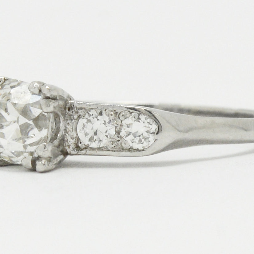 A 5 diamonds solitaire engagement ring.