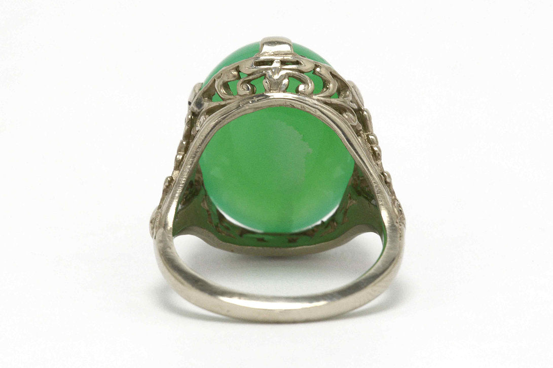 Chrysoprase Gold Ring