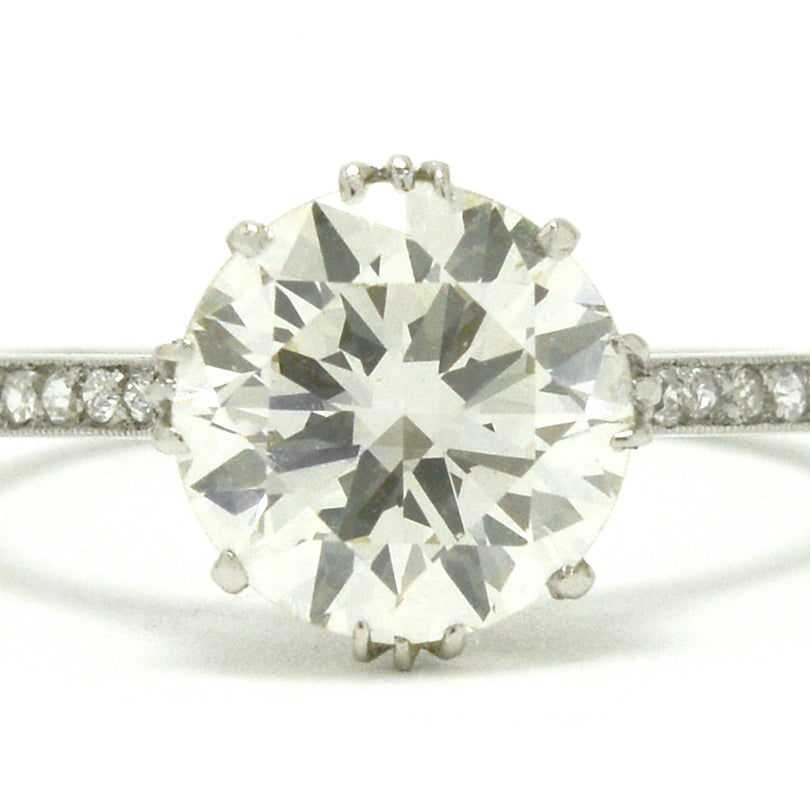 Two carat diamond solitaire ring.