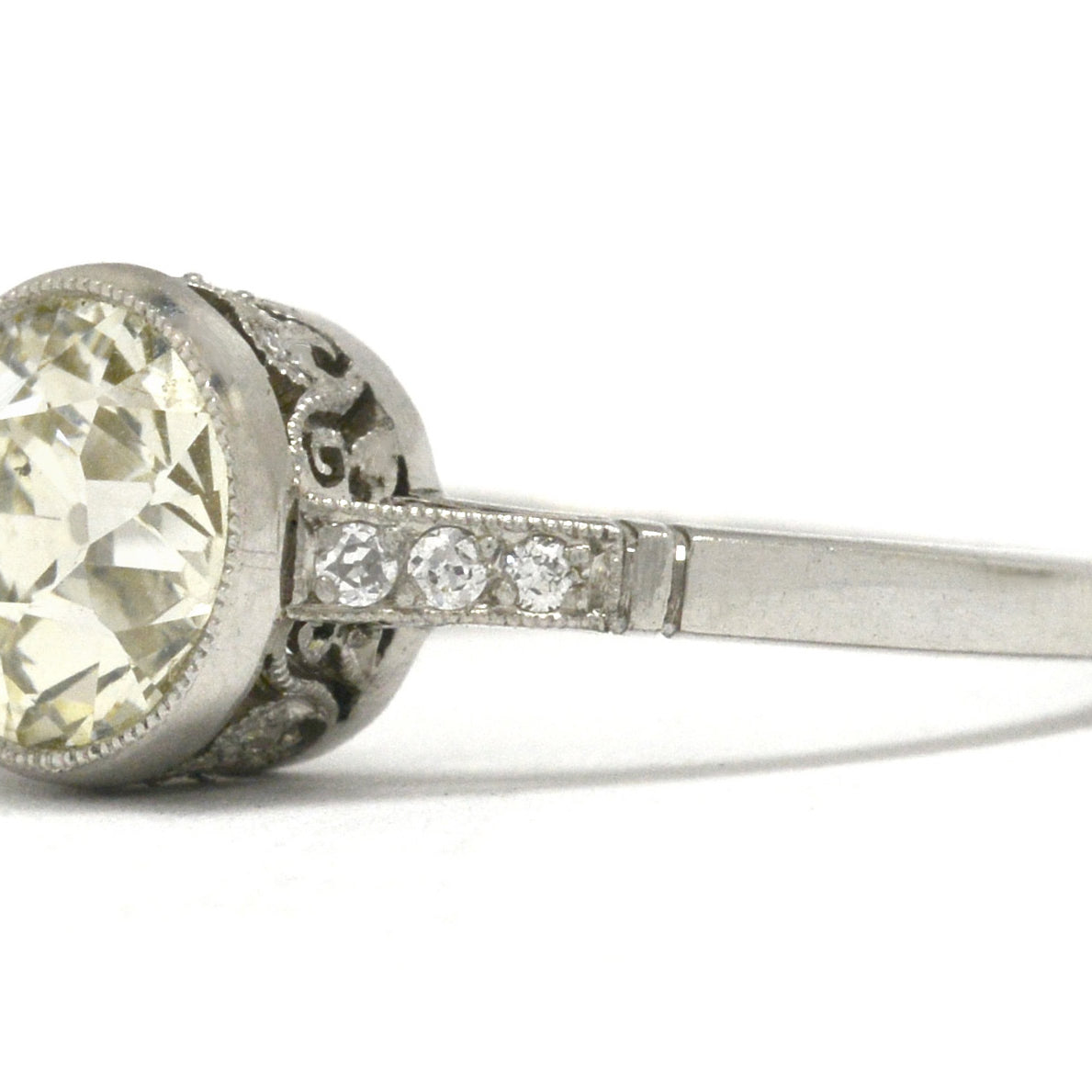 A large 2 carat old mine Art Deco diamond solitaire.