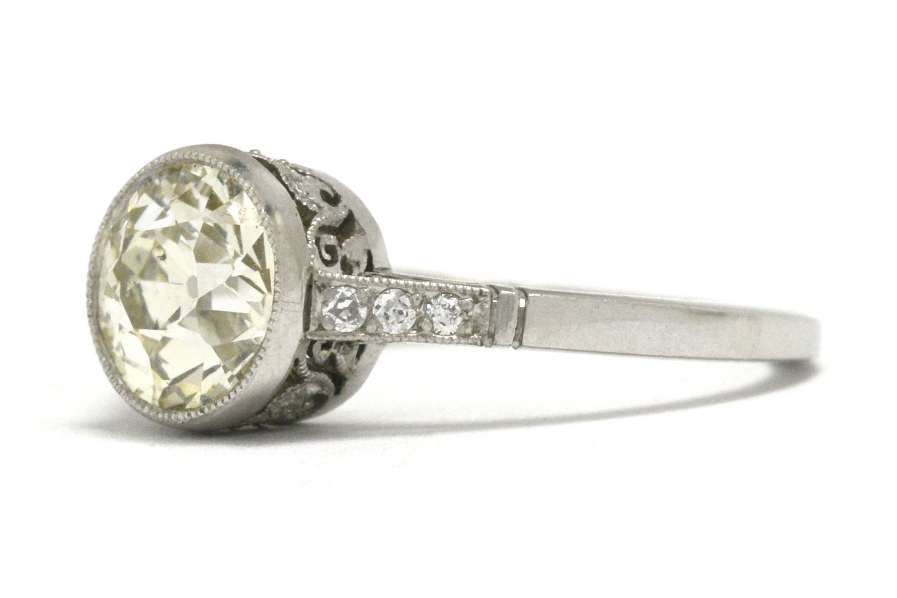 A large 2 carat old mine Art Deco diamond solitaire.