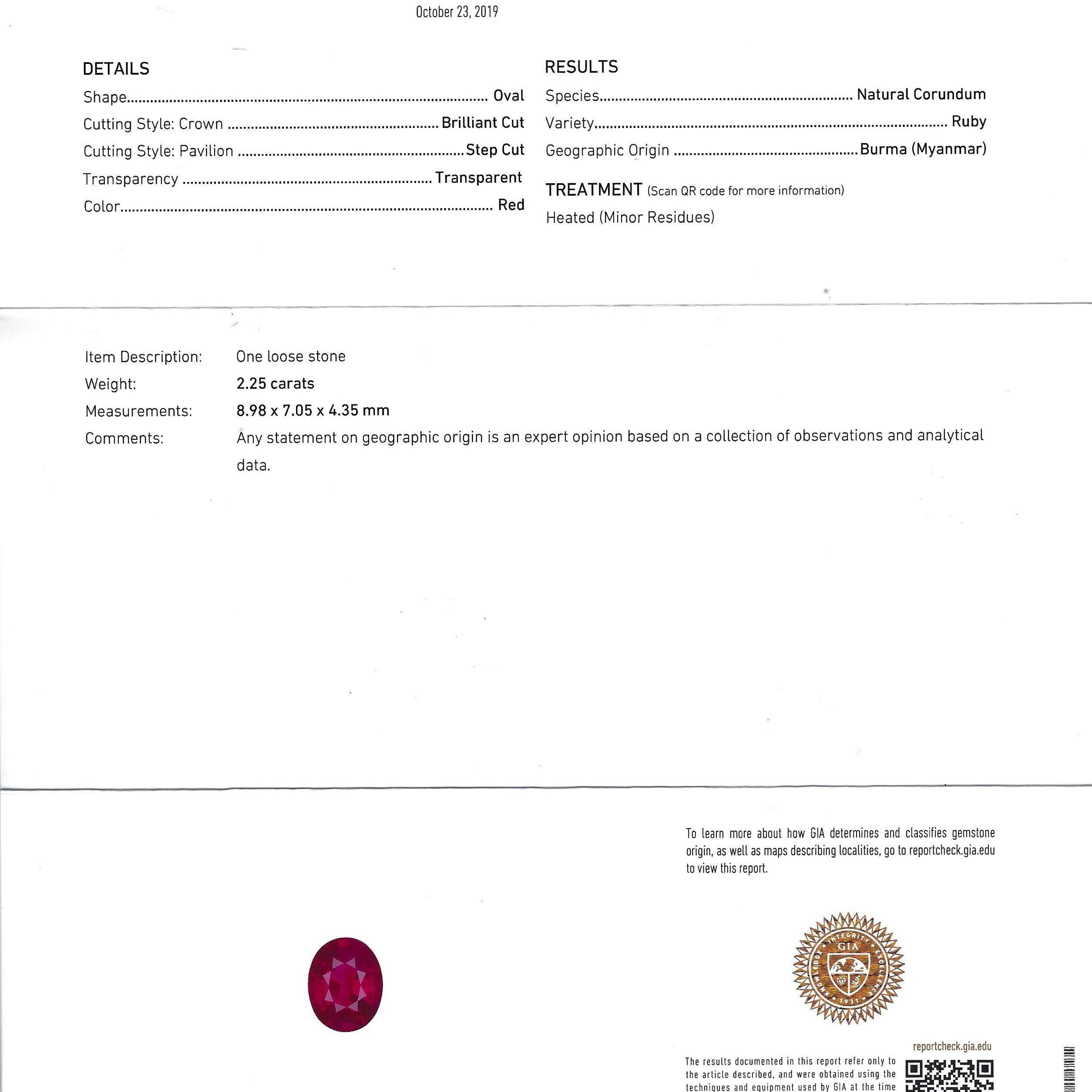GIA Certified Ruby
