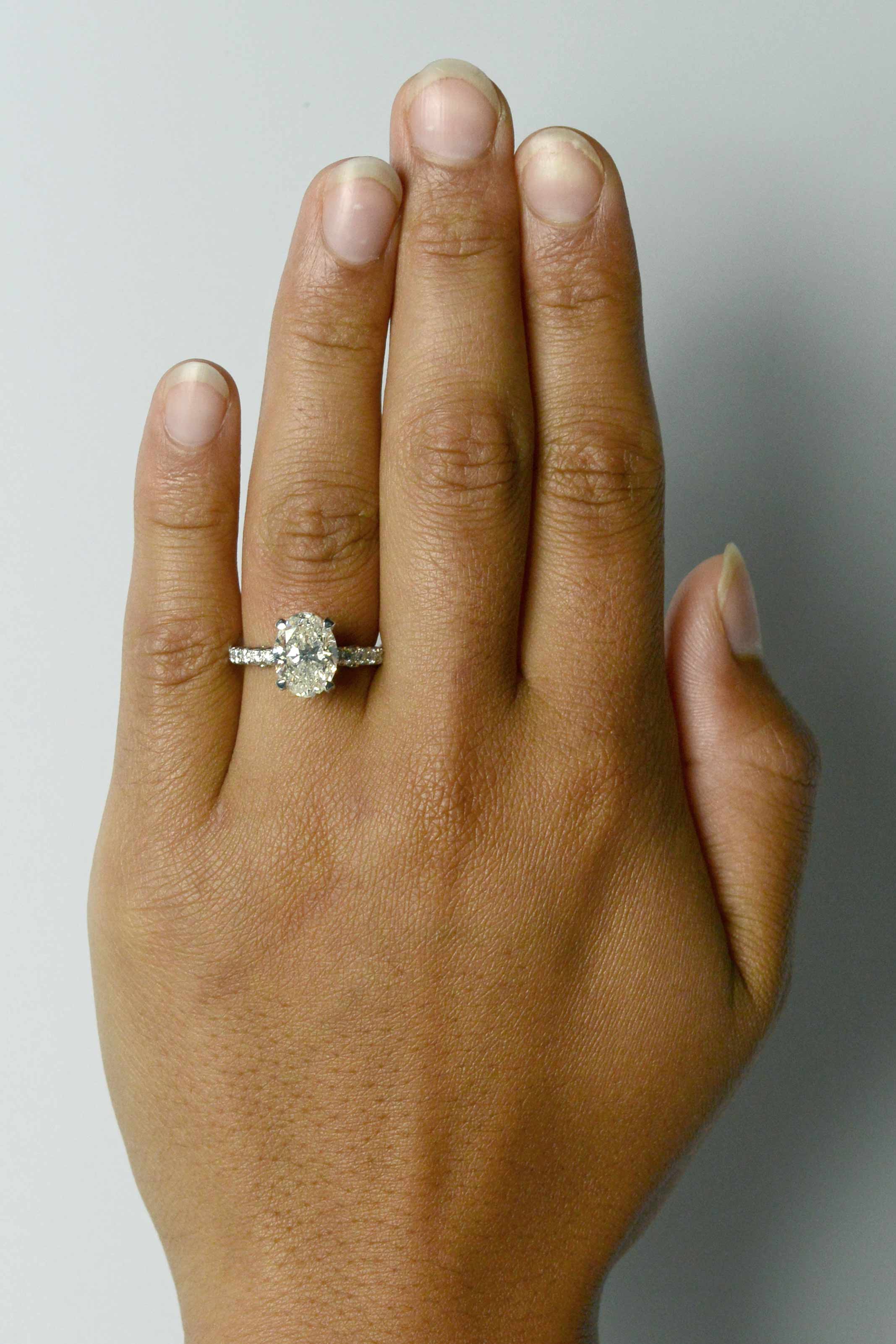 An EGL certified diamond solitaire ring.