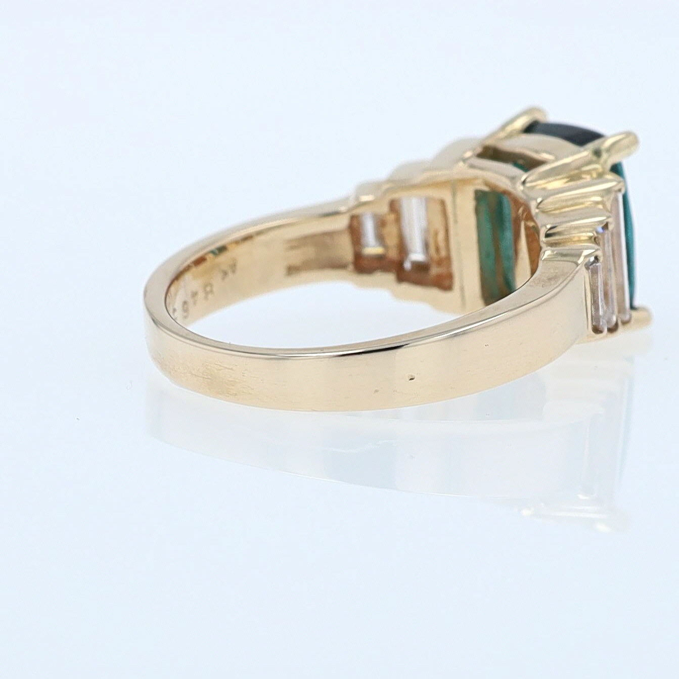 Contemporary 3 Carat Indicolite Tourmaline & Diamond Engagement Ring