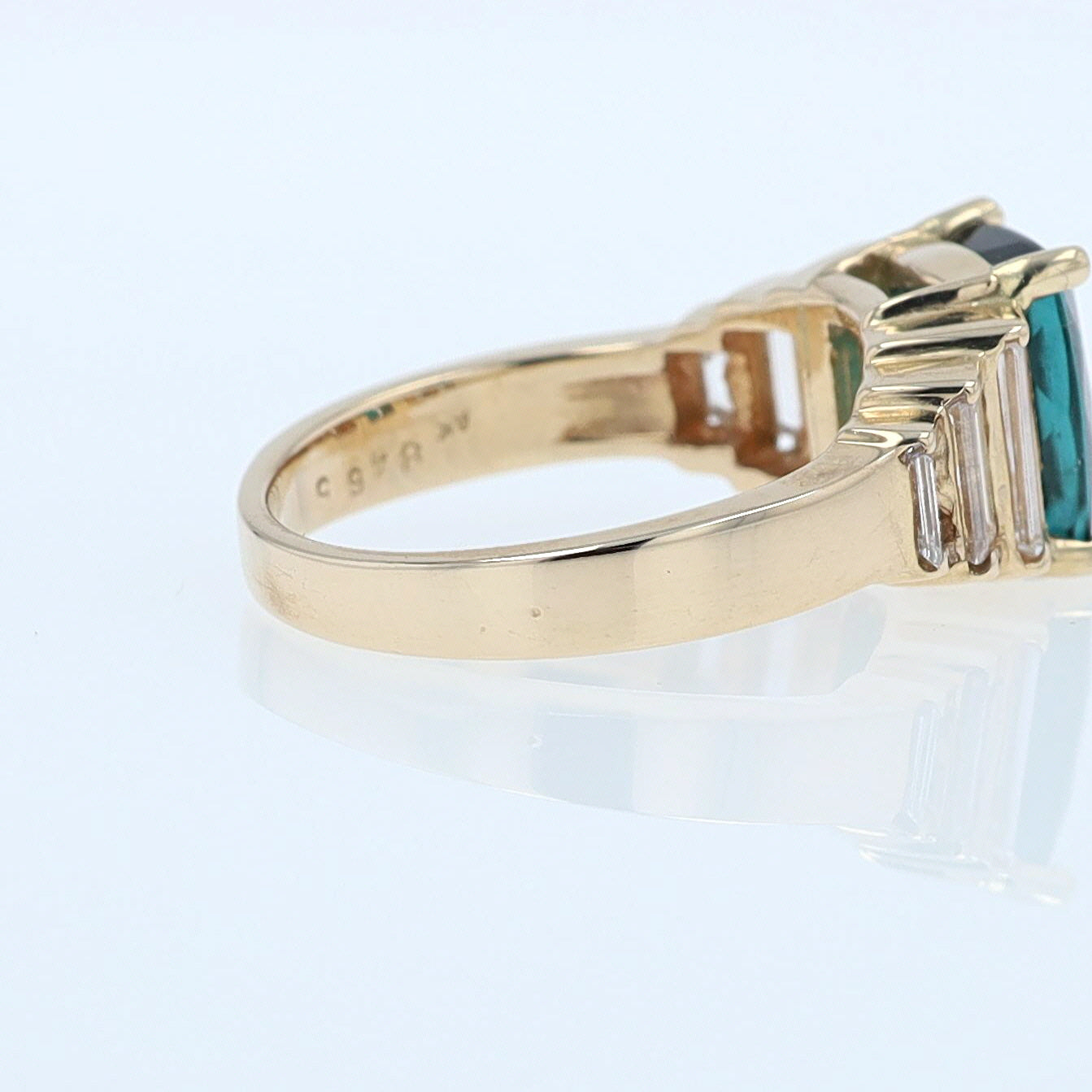 Contemporary 3 Carat Indicolite Tourmaline & Diamond Engagement Ring