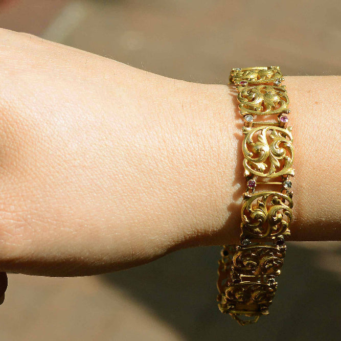 This distinctive Arts and Crafts era piece has a true artisan design.