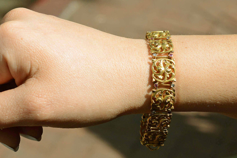 This distinctive Arts and Crafts era piece has a true artisan design.