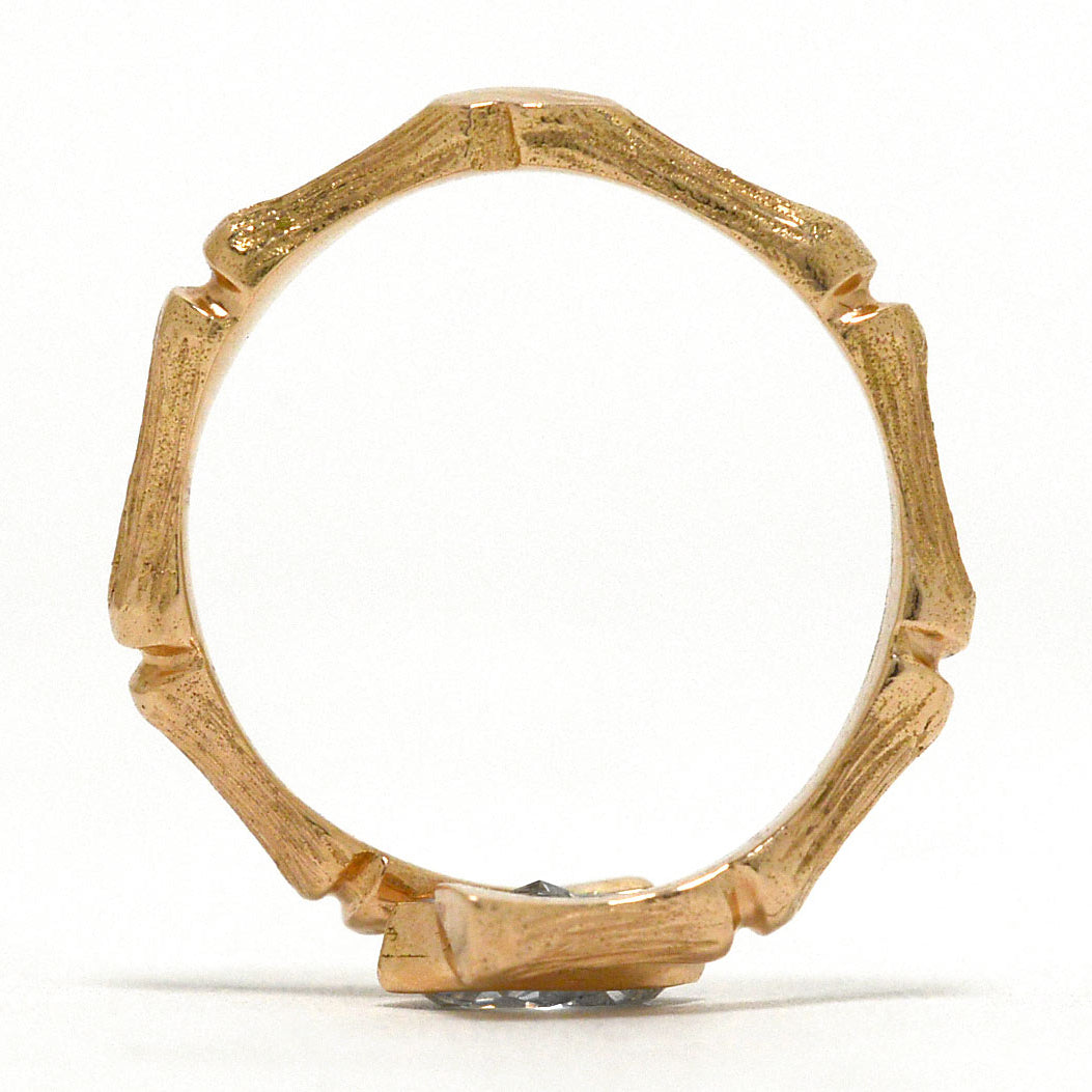 A rose gold bamboo wrapped pattern.