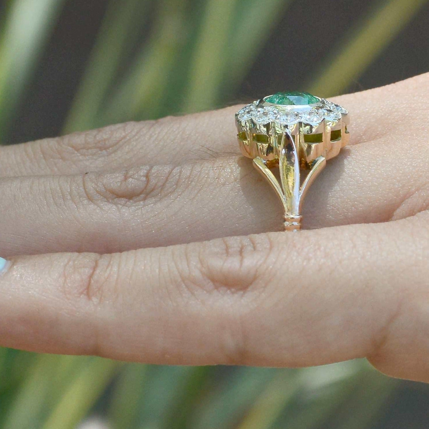 Emerald Engagement Ring