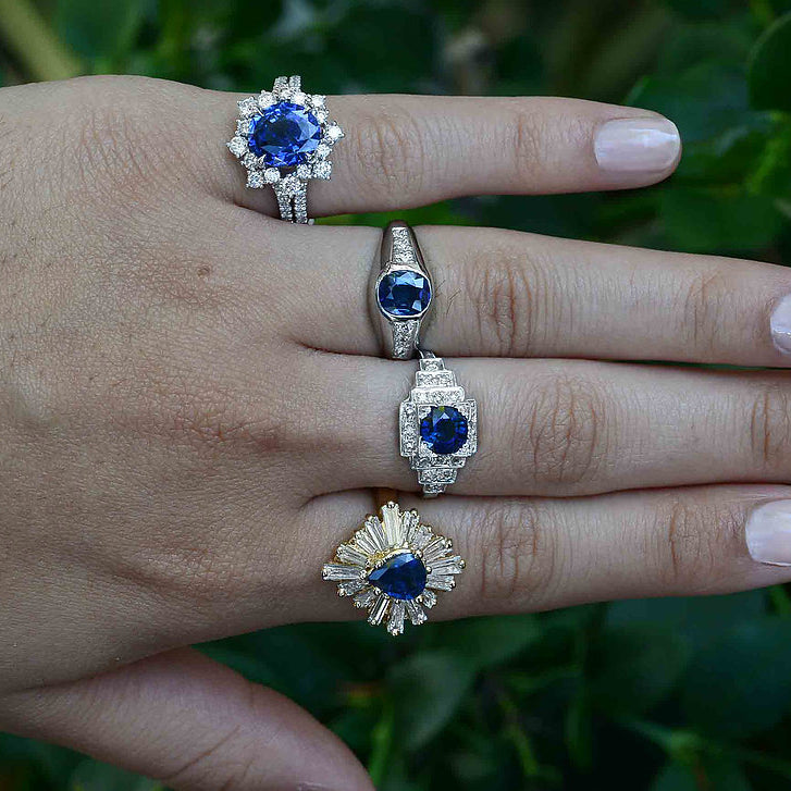 Wearing a sapphire ring reputedly attracts wealth.