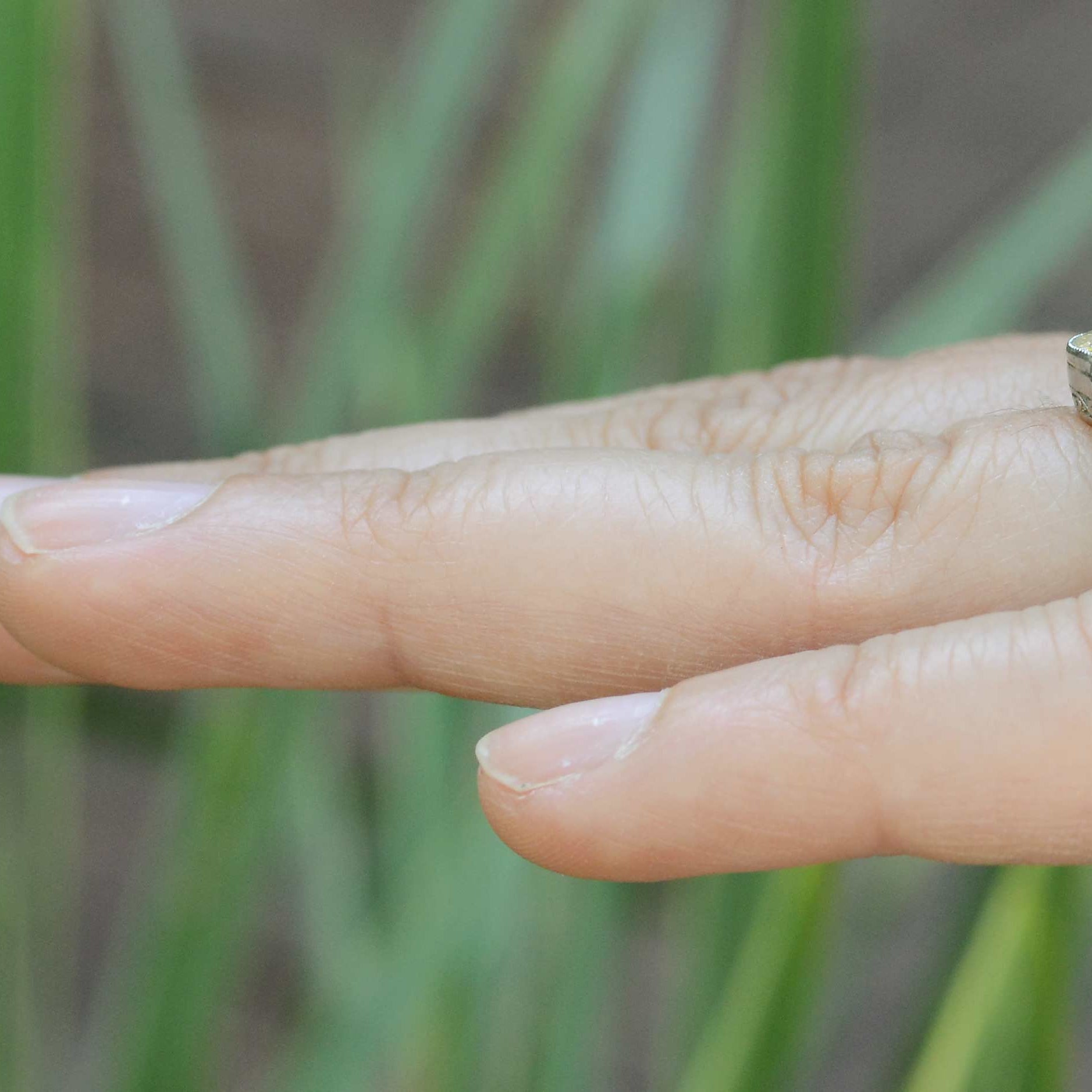 Diamond and Sapphire Engagement Ring
