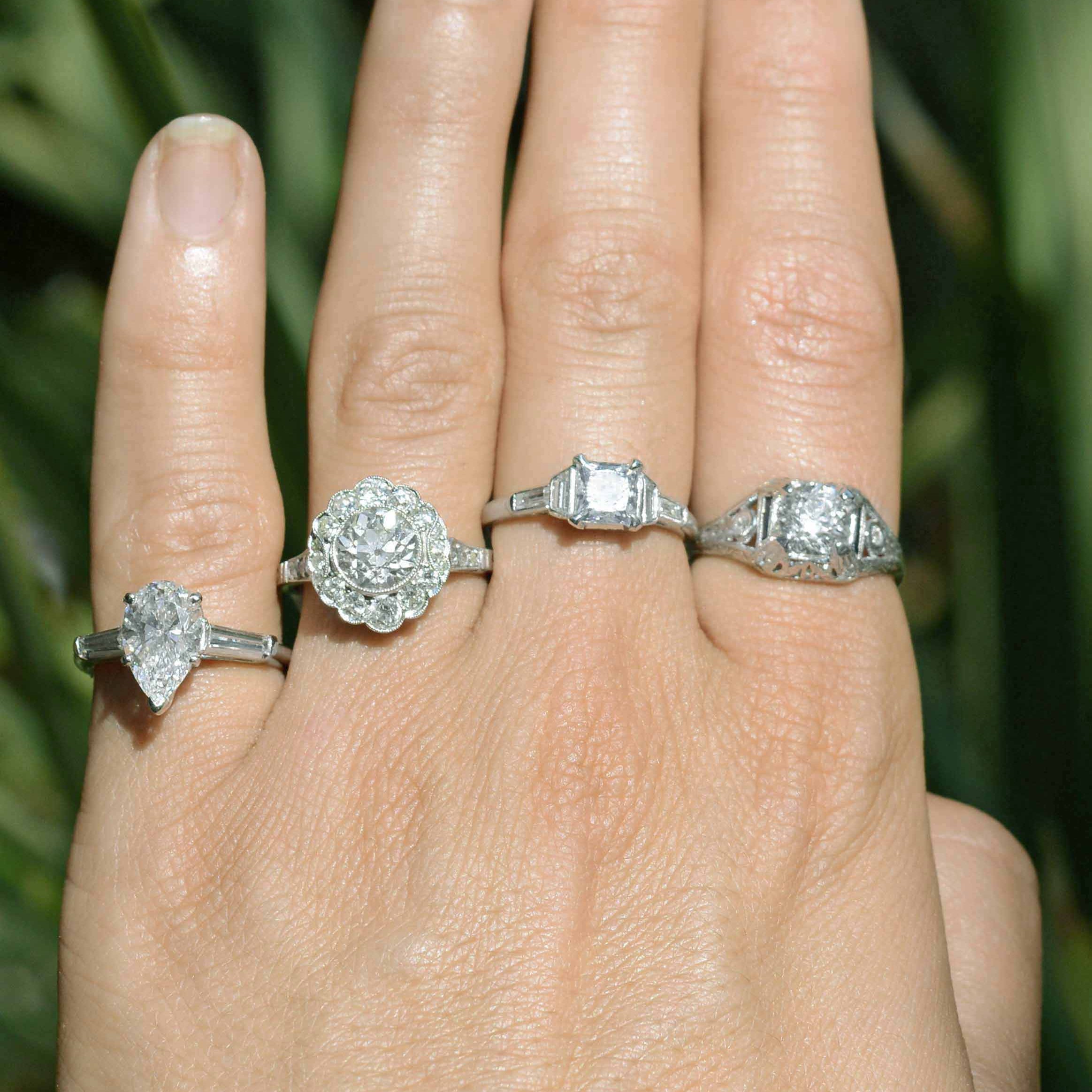 Unique diamond solitaire engagement rings.
