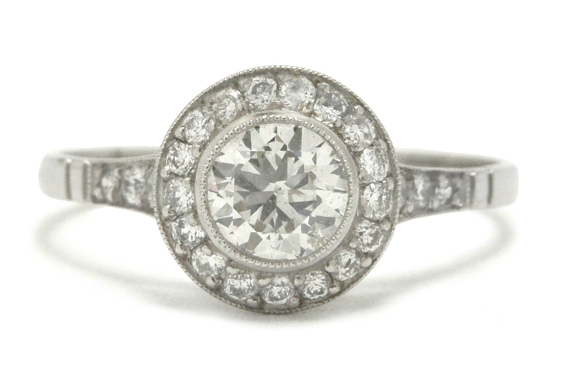 An old European diamond engagement ring crafted into an Edwardian design.