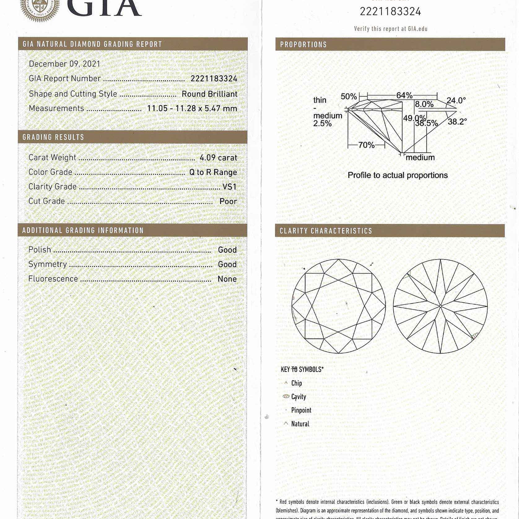 GIA Certified Diamond Engagement Ring