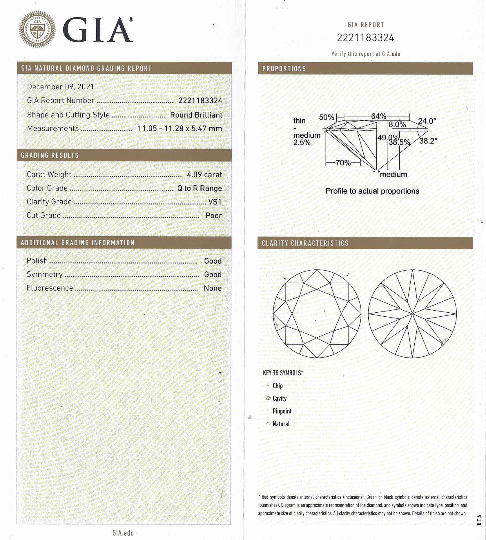 GIA Certified Diamond Engagement Ring