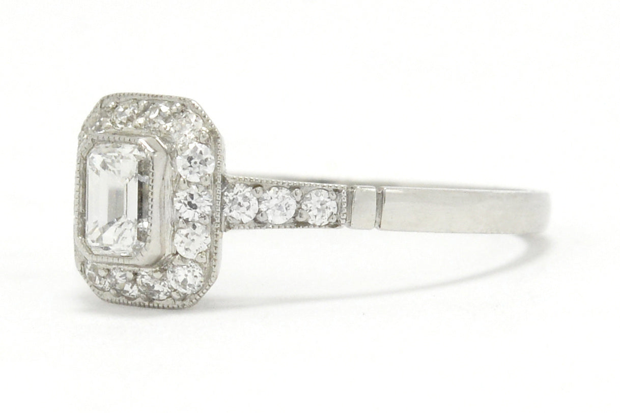 This diamond has very light color and very slightly includeded inside the stone.