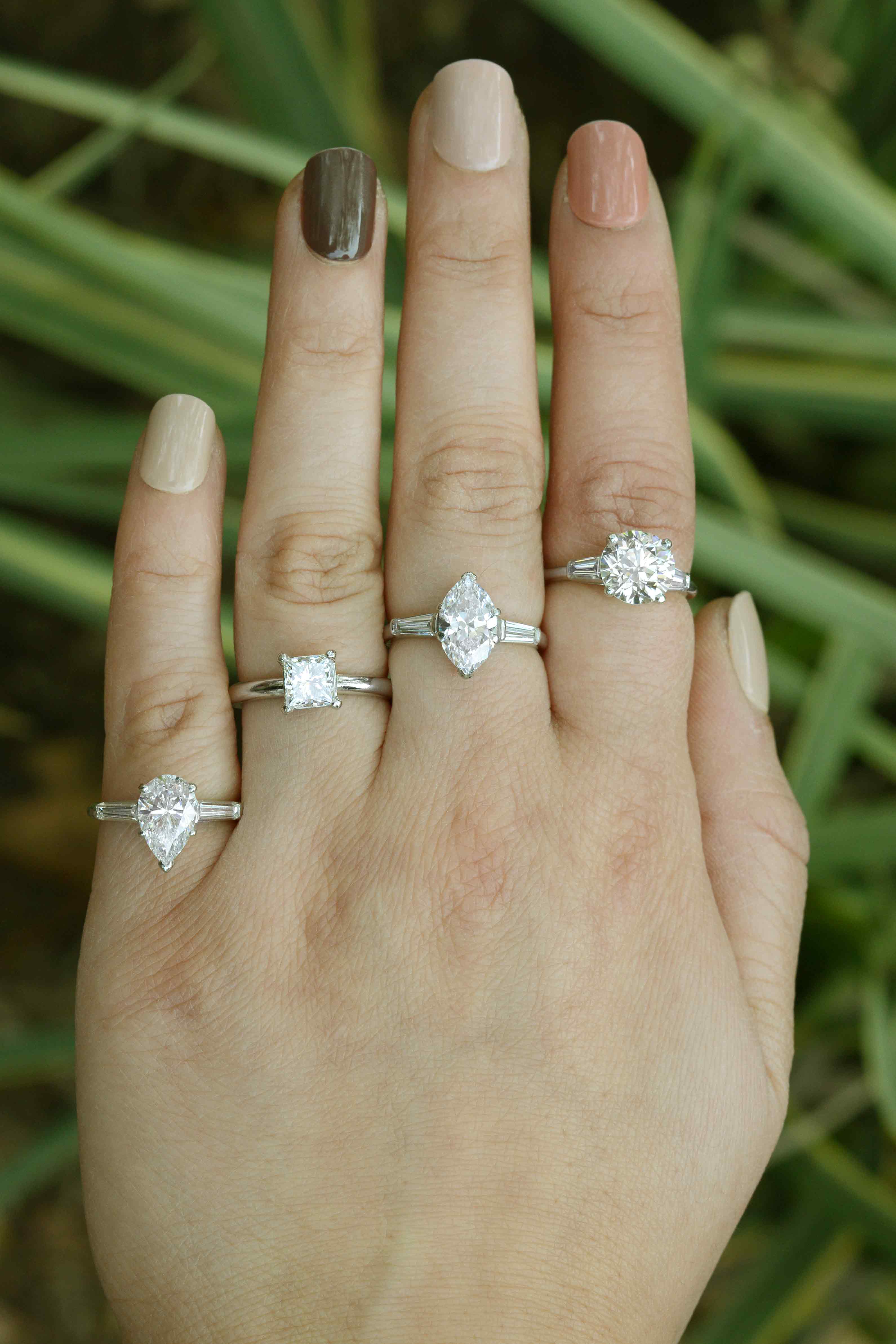 Some of our contemporary estate diamond engagement rings.