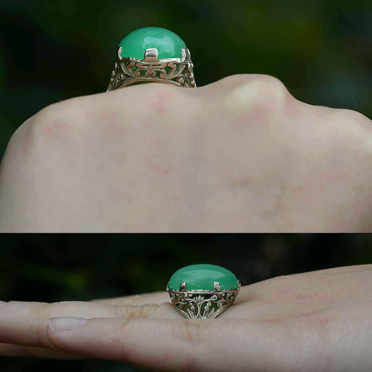 Chrysoprase Gold Ring