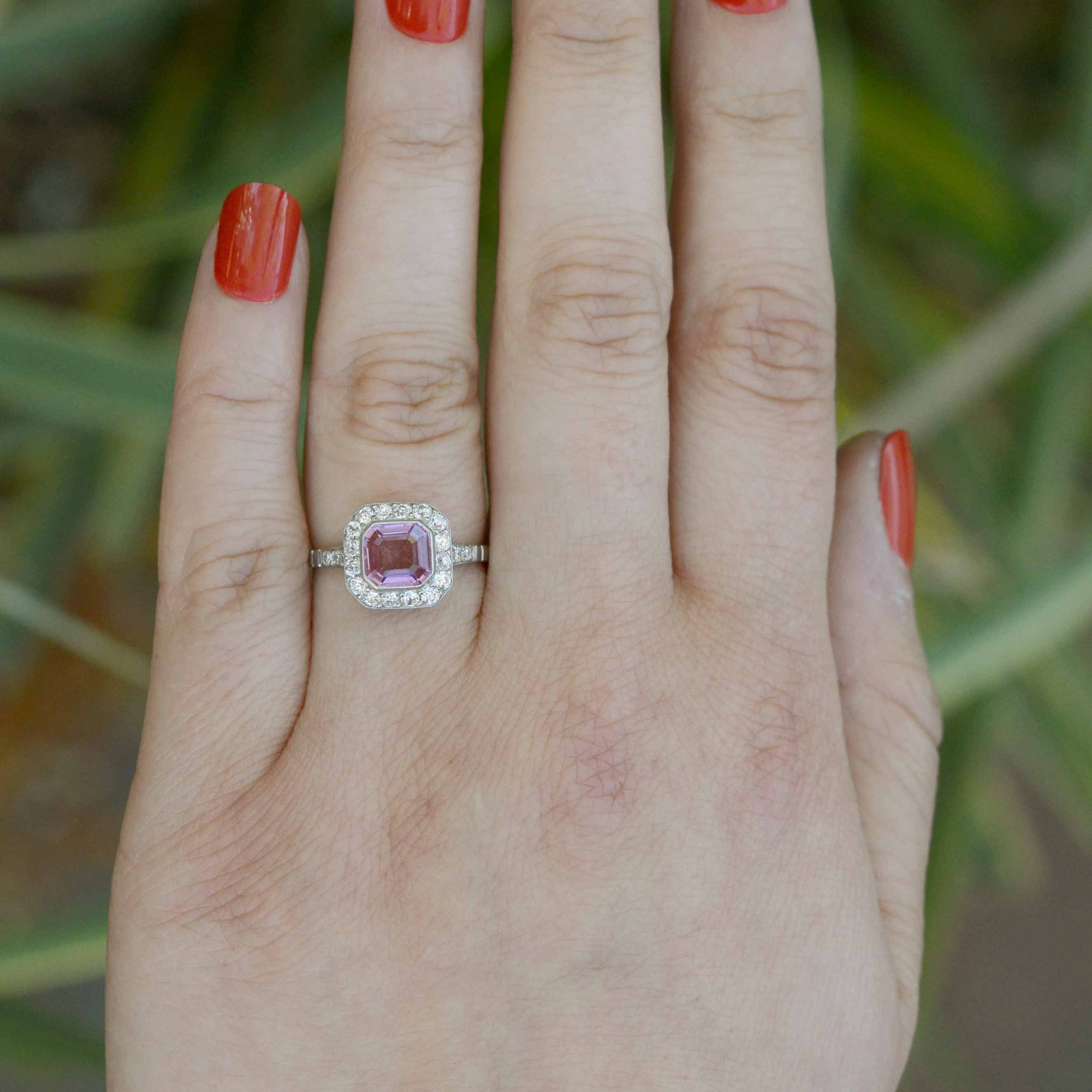 This sapphire displays natural bubblegum color.