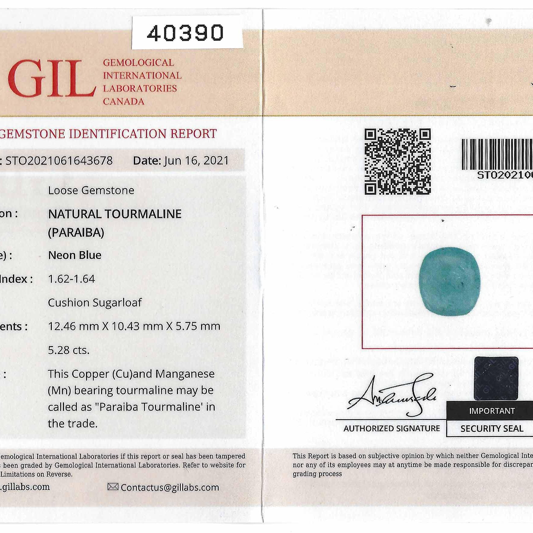 Certified Tourmaline Engagement Ring