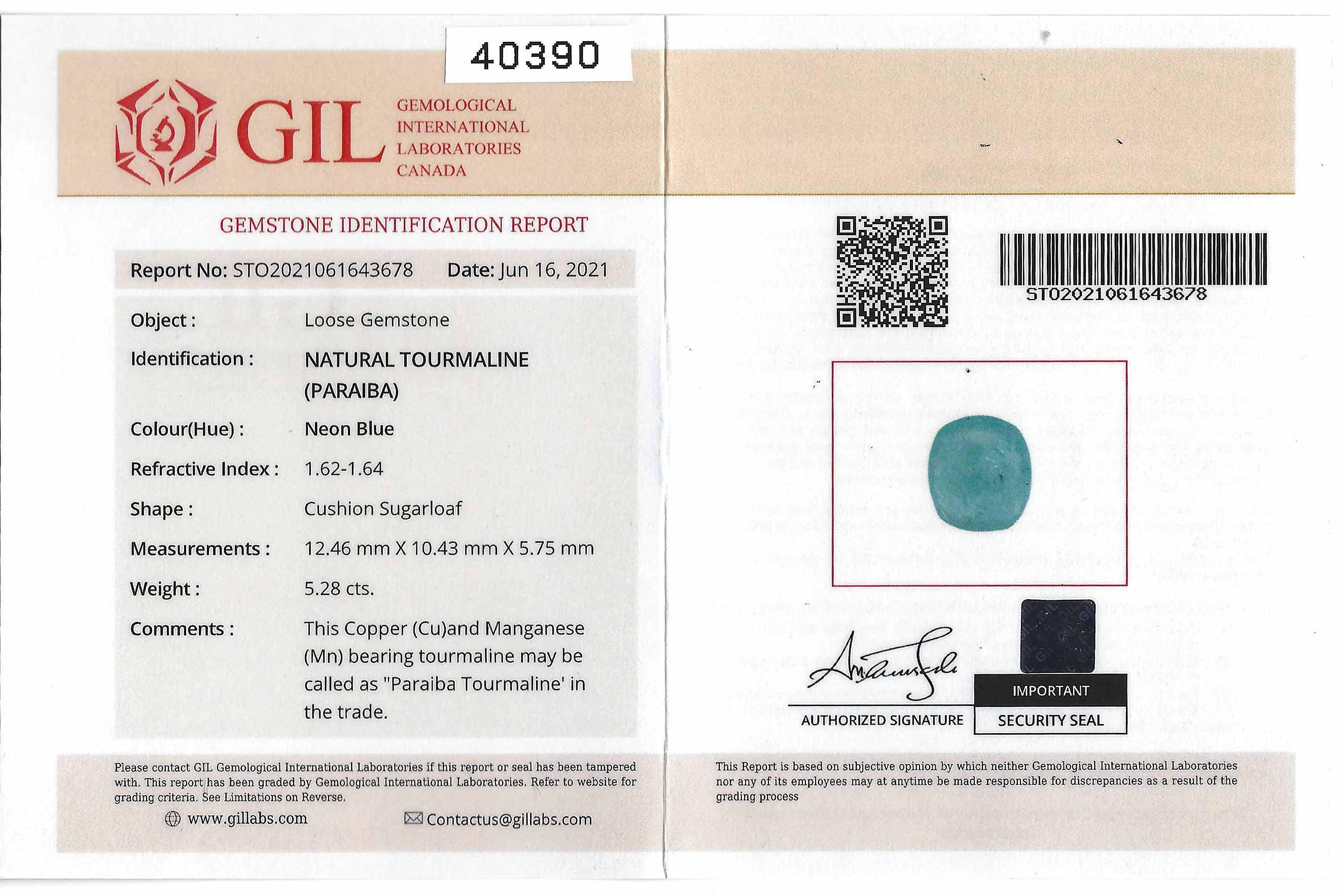 Certified Tourmaline Engagement Ring