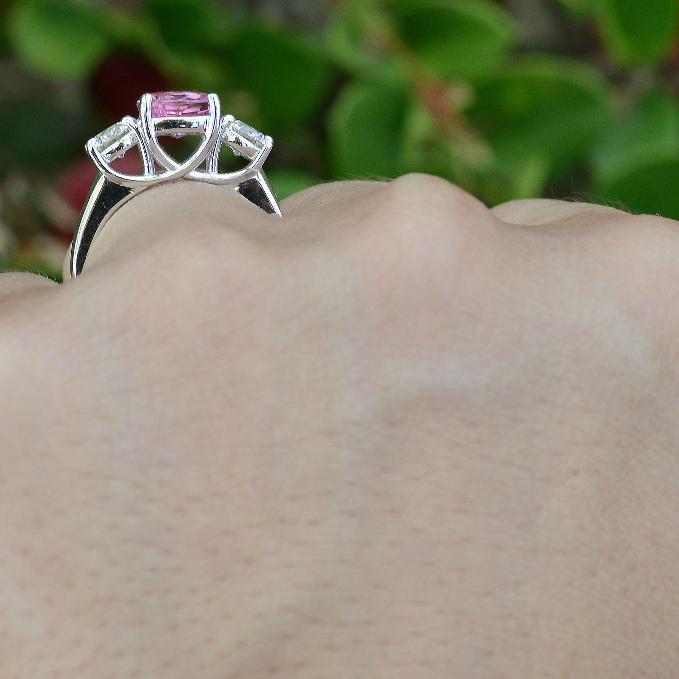 This setting is styled after the Tiffany Lucida ring, with an interesting twist.
