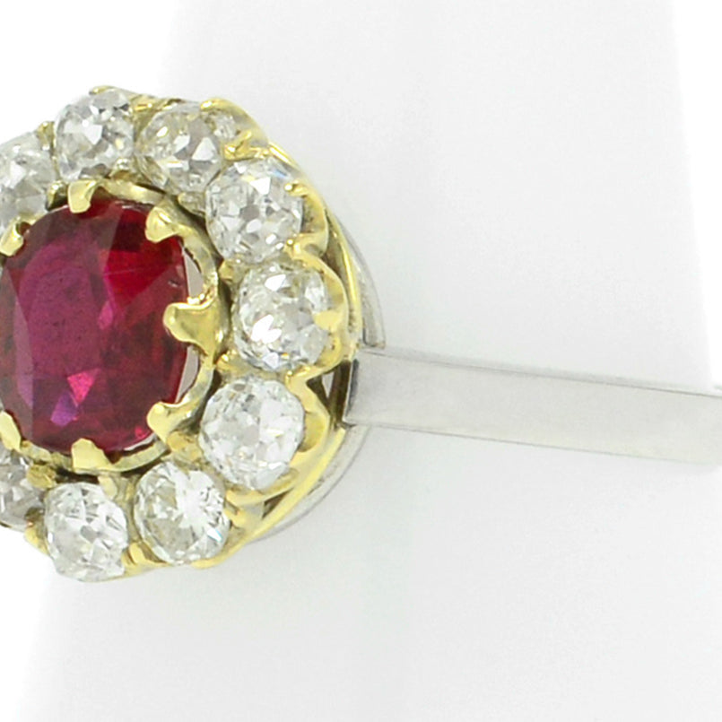 This stunning 1.10 carat ruby displays pigeon blood red color.