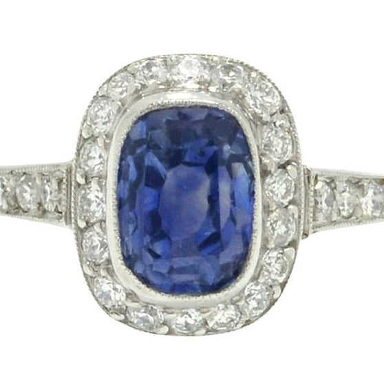 A cornflower blue Ceylon sapphire certified by AGL Laboratories.