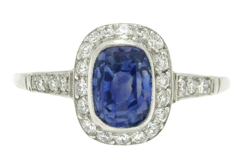 A cornflower blue Ceylon sapphire certified by AGL Laboratories.