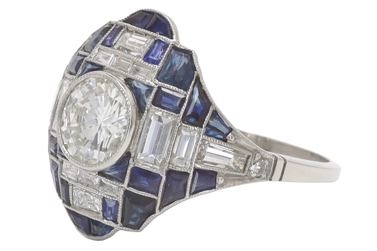 Sapphire Diamond Ring