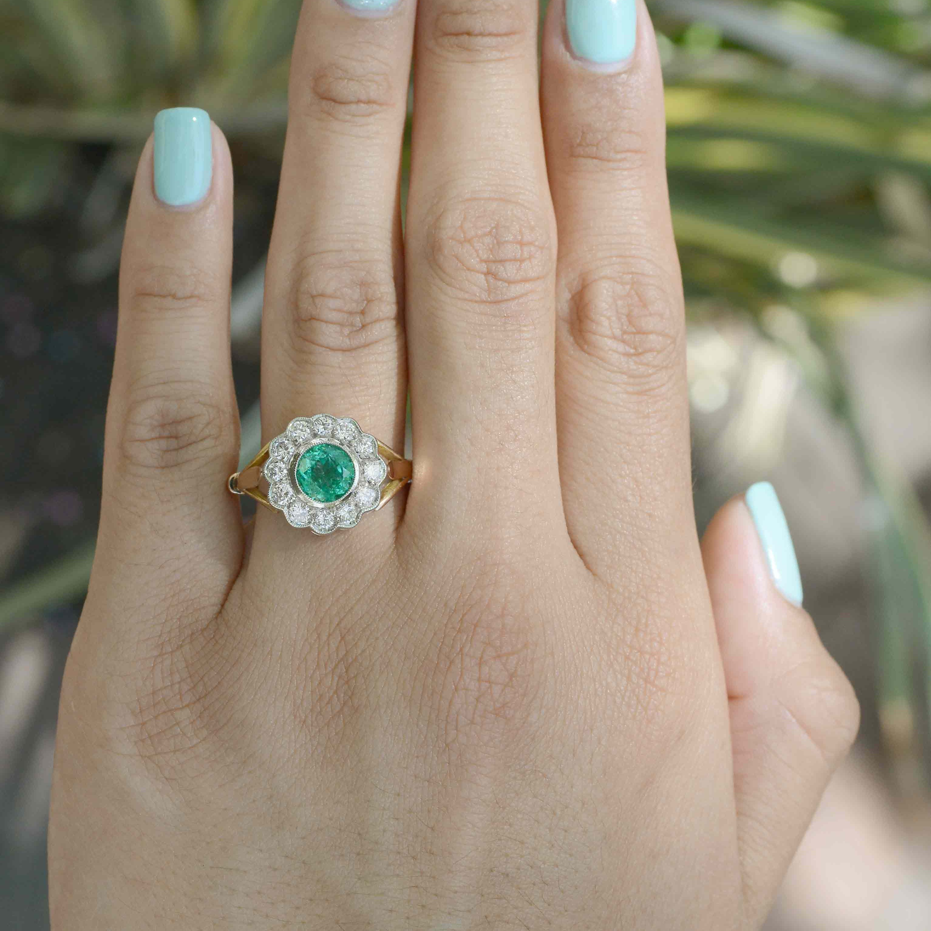 Emerald Engagement Ring