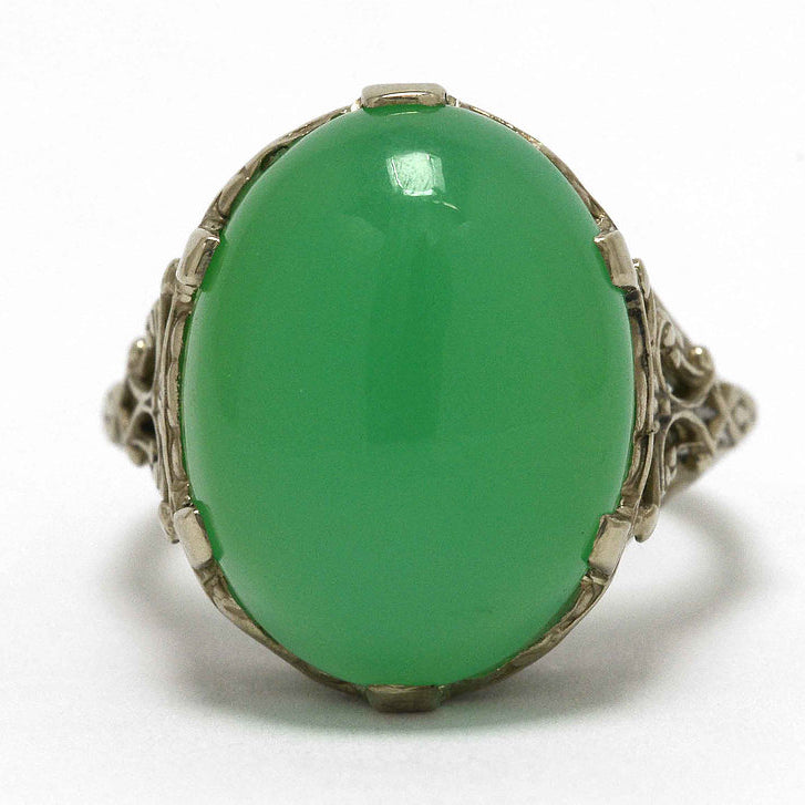 Chrysoprase Gold Ring